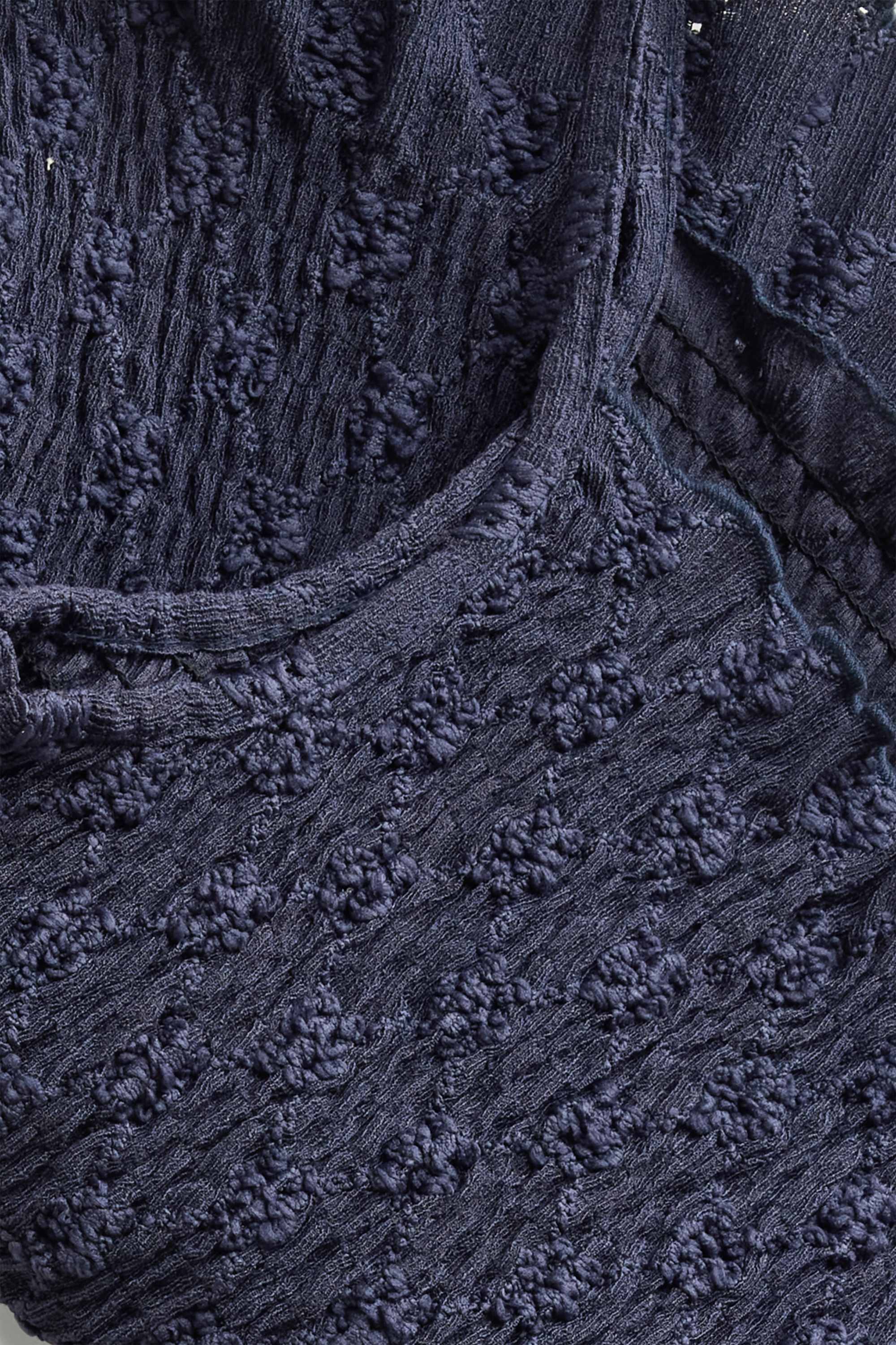 Top - smocked - broderie anglaise dark blue