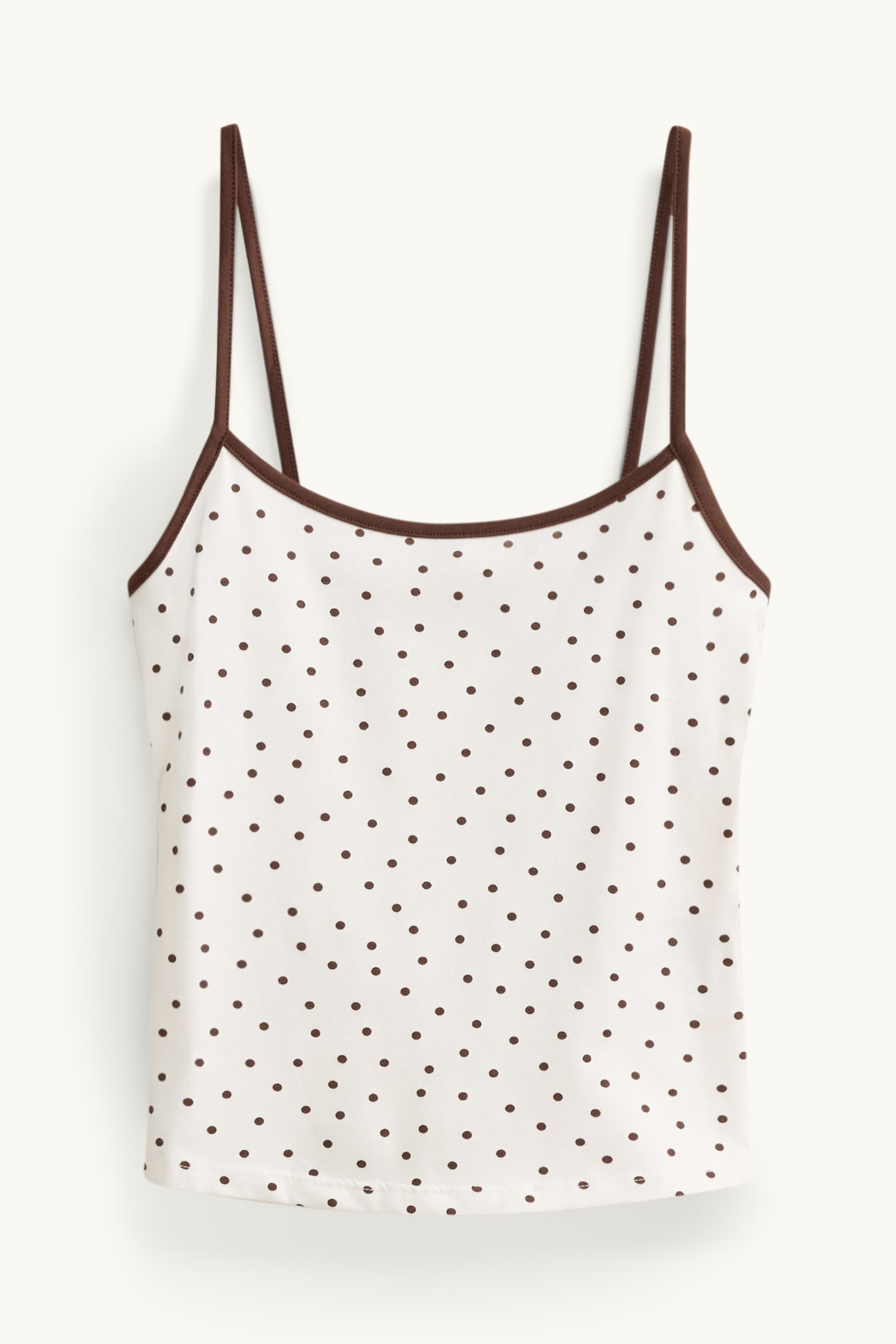 Cropped top - polka dot white