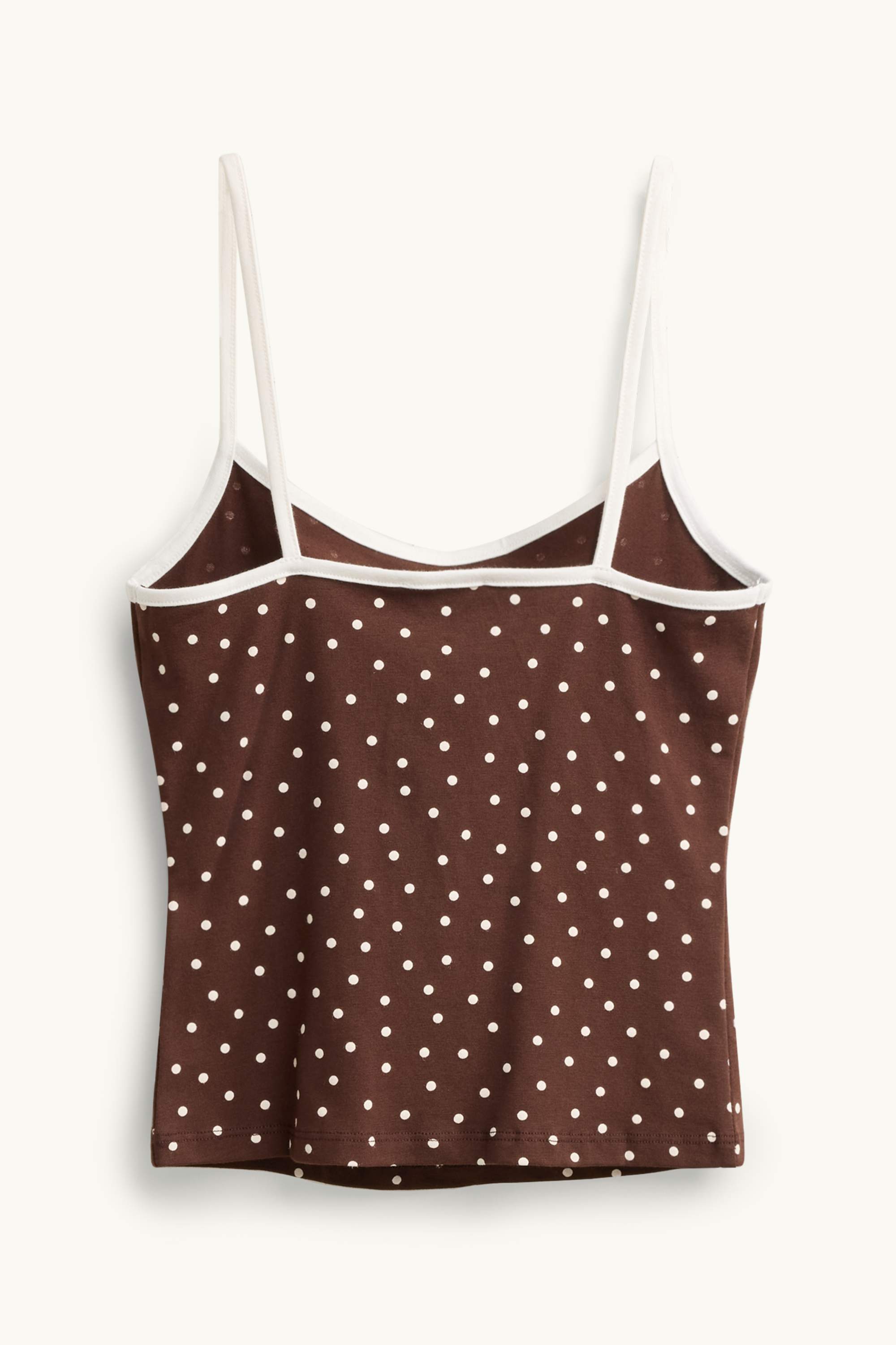 Cropped top - polka dot brown