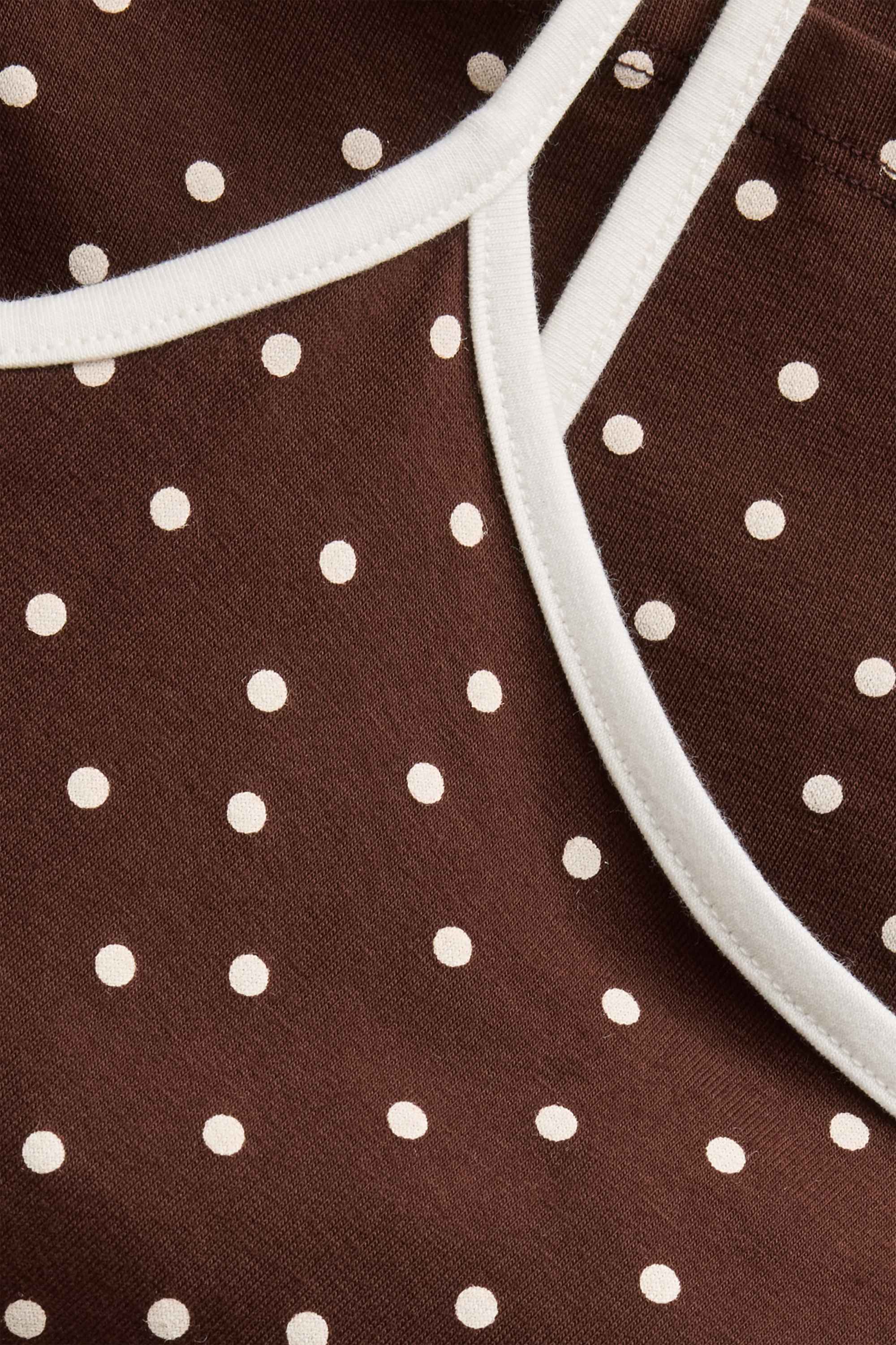 Cropped top - polka dot brown