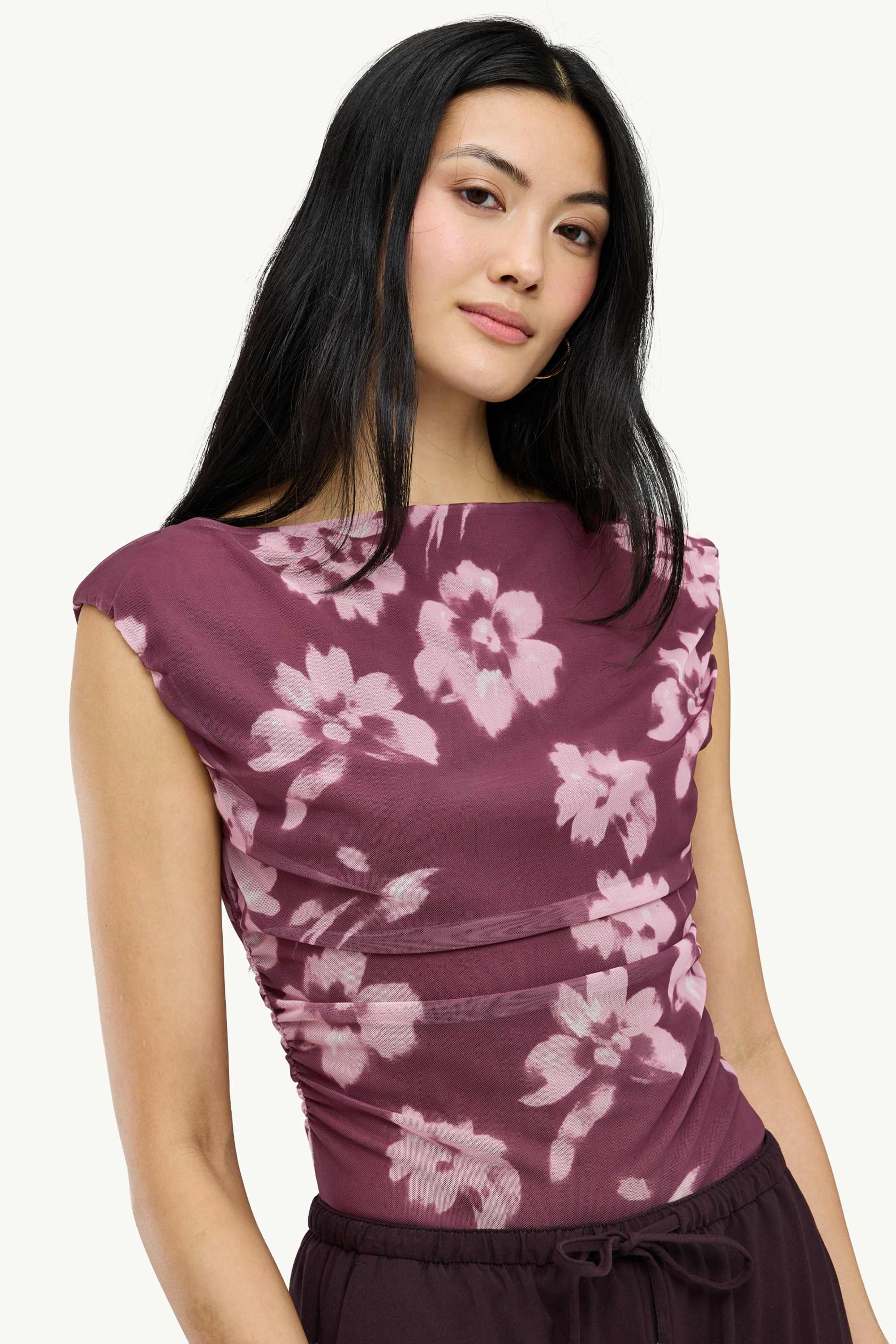 Body - mesh - floral purple
