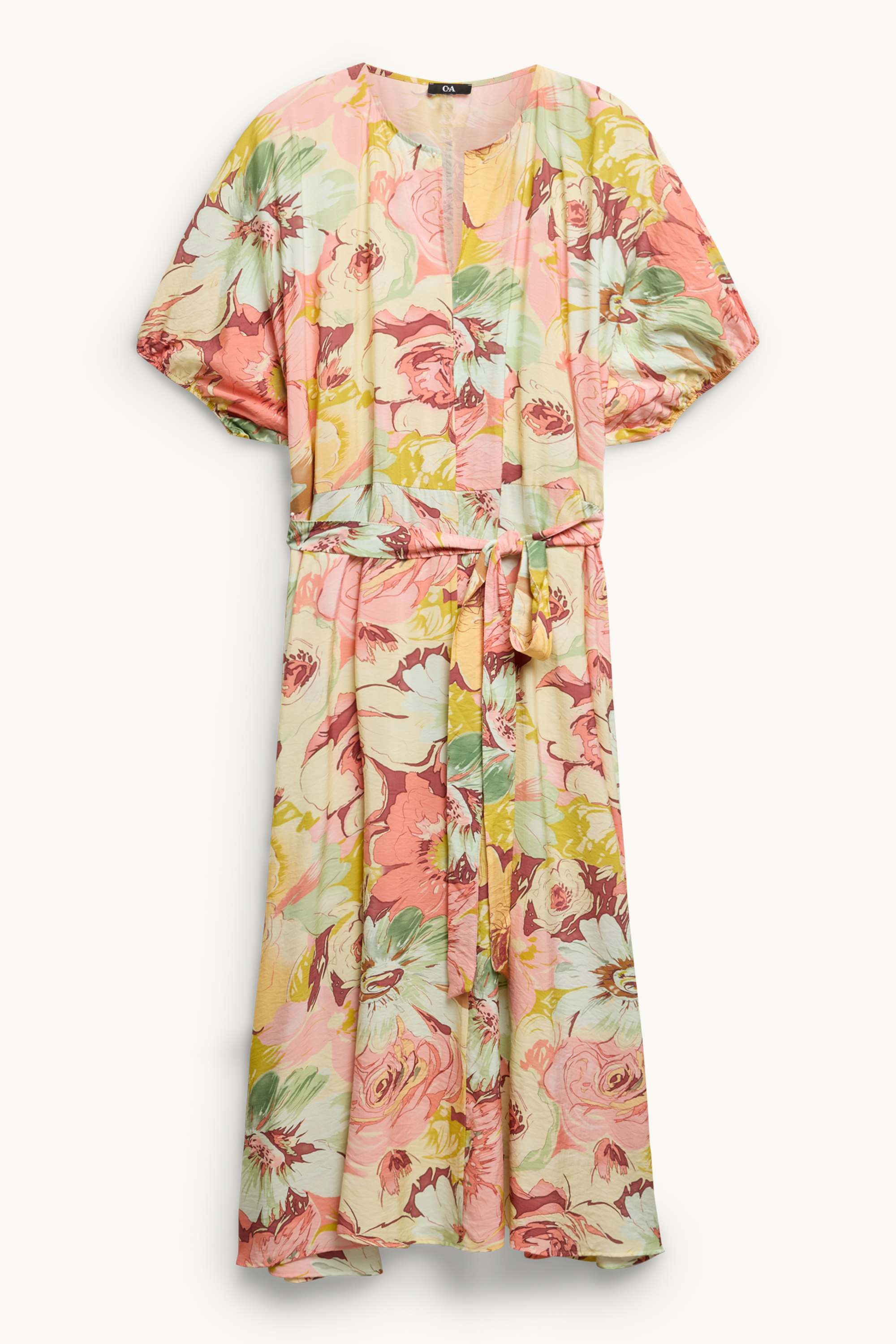 Fit & flare V-neck dress - floral rose