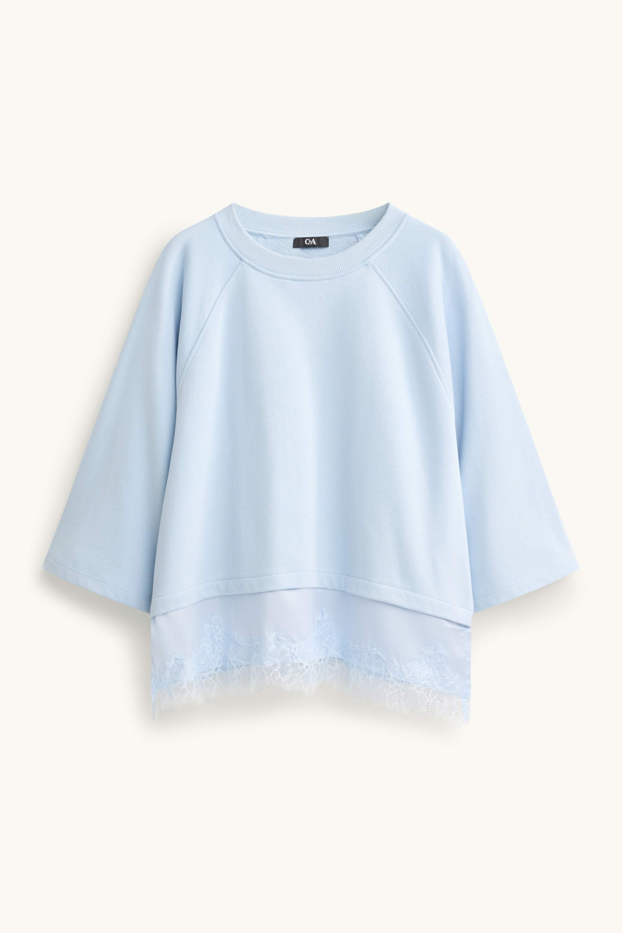 Sweatshirt - 2-in-1 look light blue