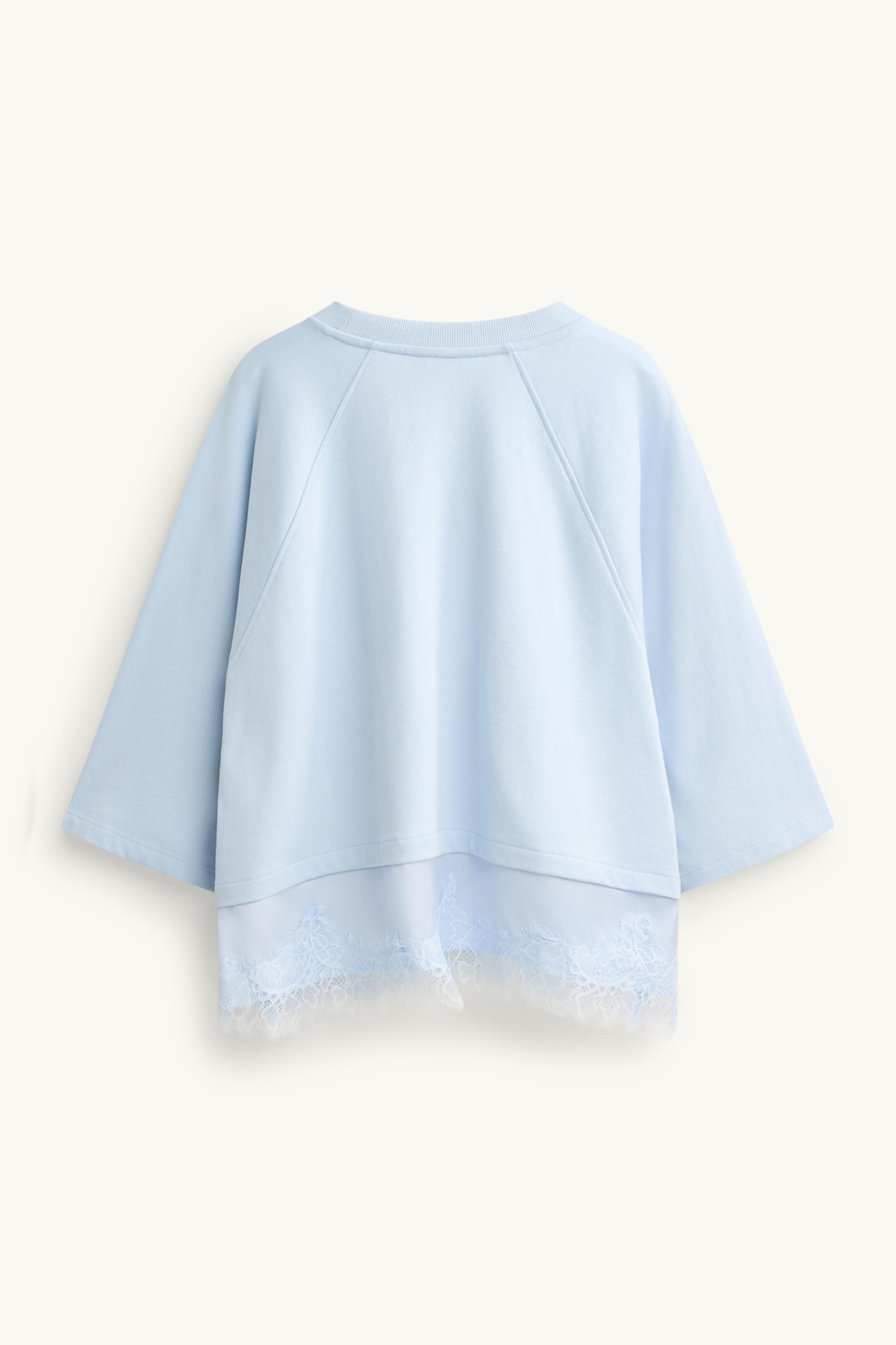 Sweatshirt - 2-in-1 look light blue