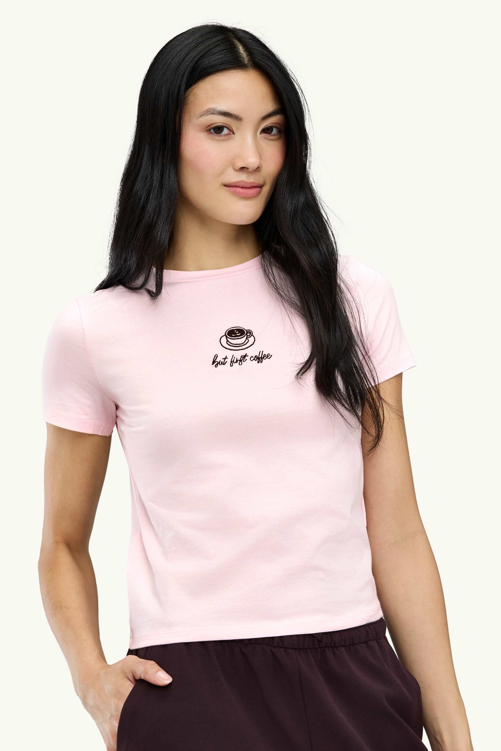 T-shirt - slim fit light rose