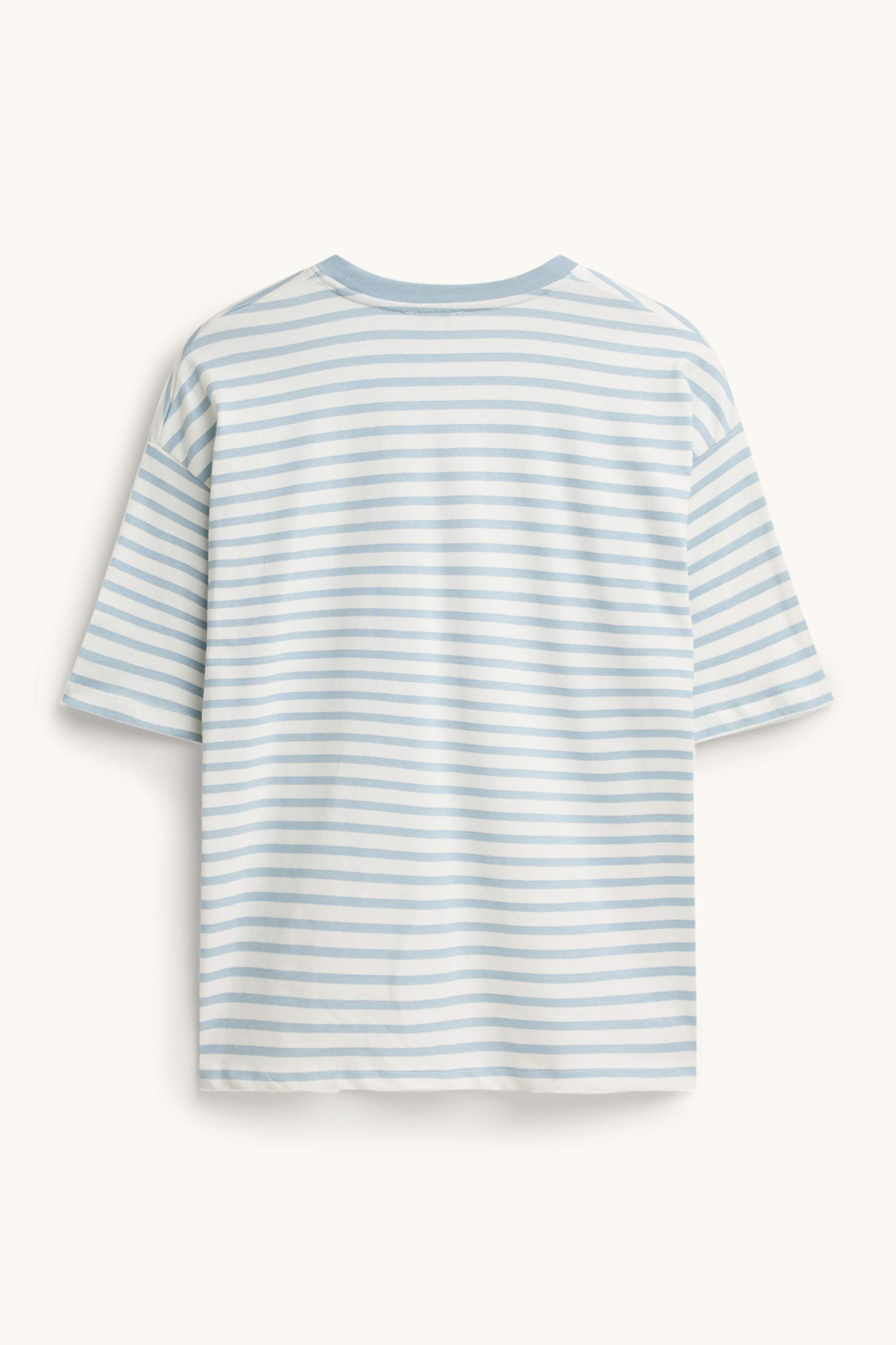 T-shirt - oversized - striped white / light blue