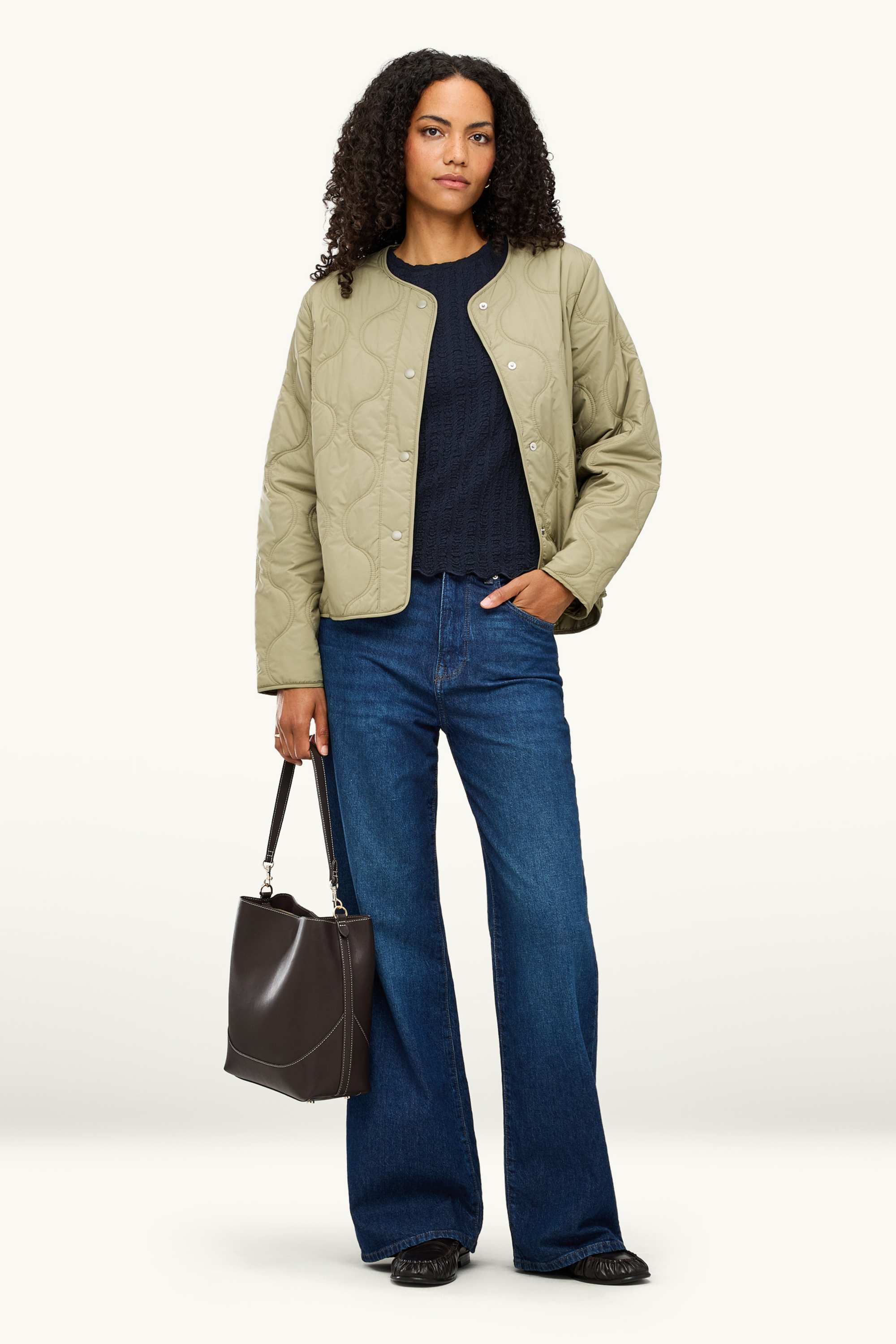 T-shirt - regular fit - textured dark blue