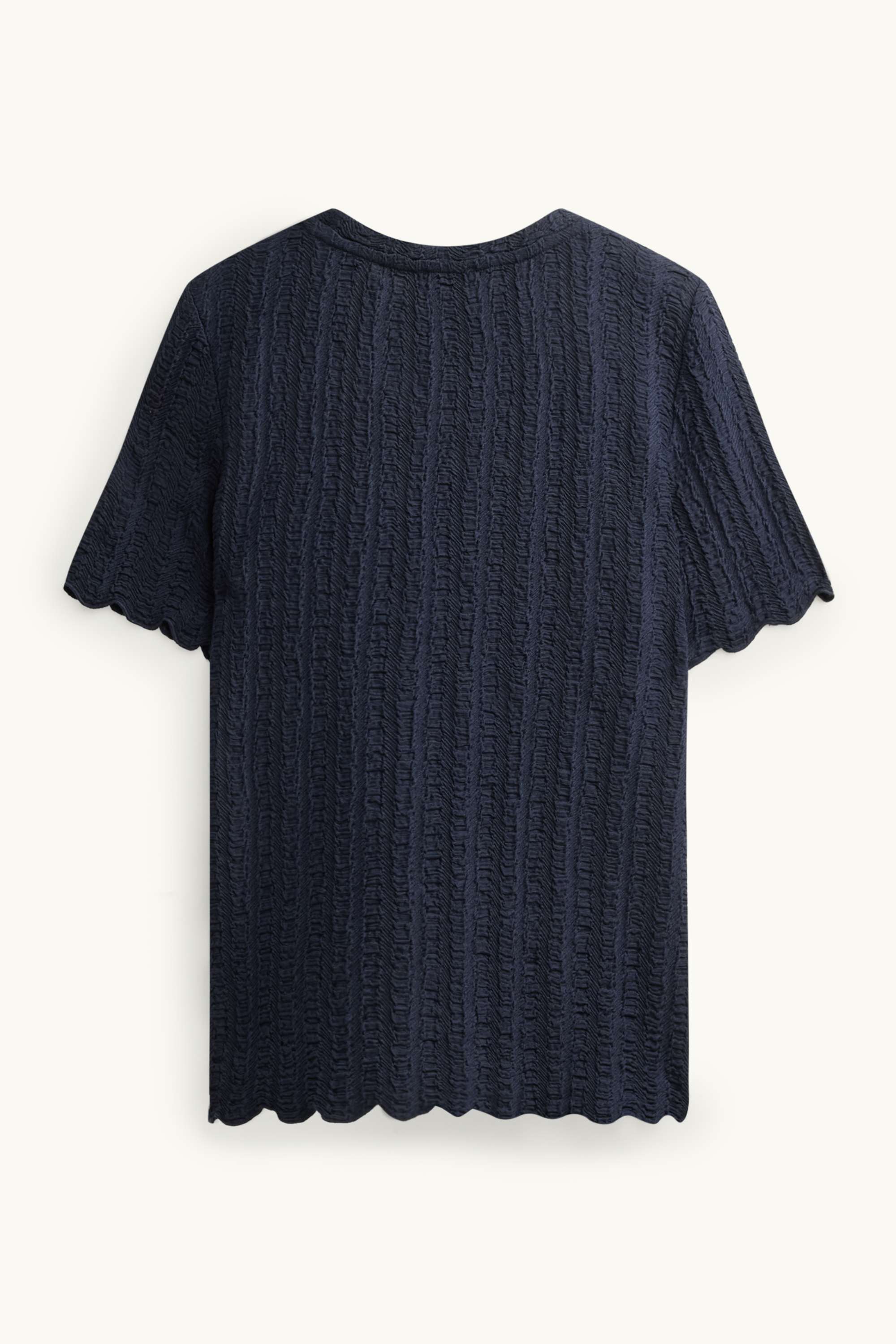 T-shirt - regular fit - textured dark blue