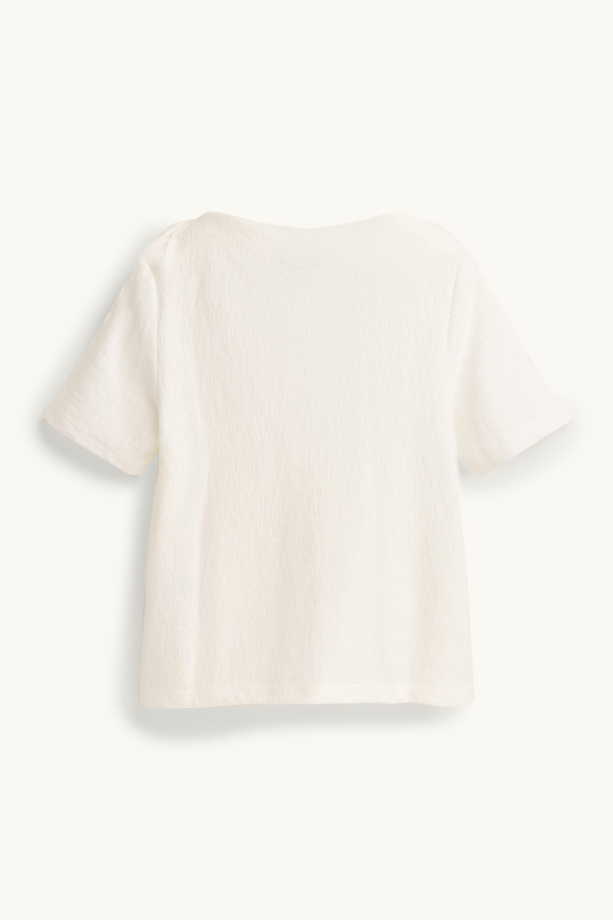 T-shirt - regular fit - smocked white