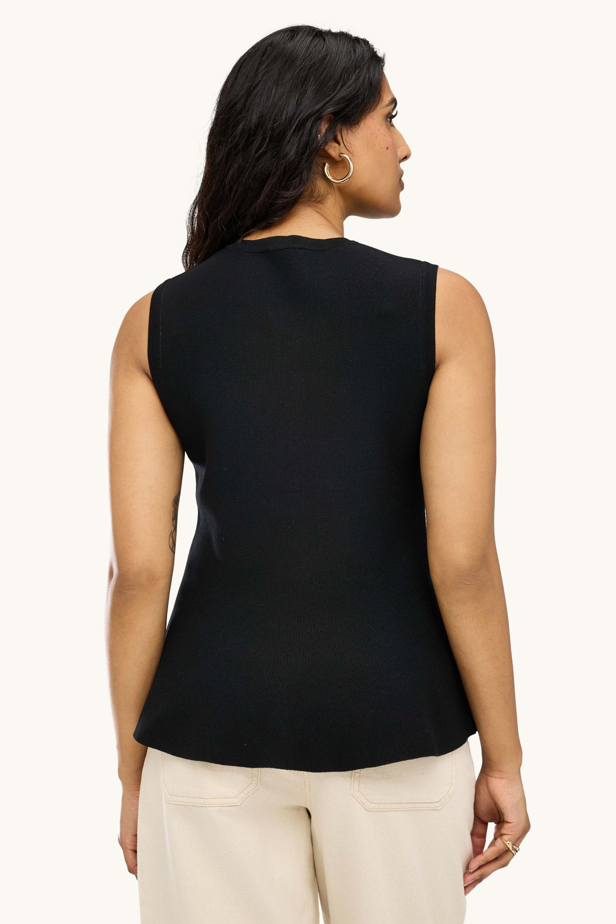 Knitted waistcoat black