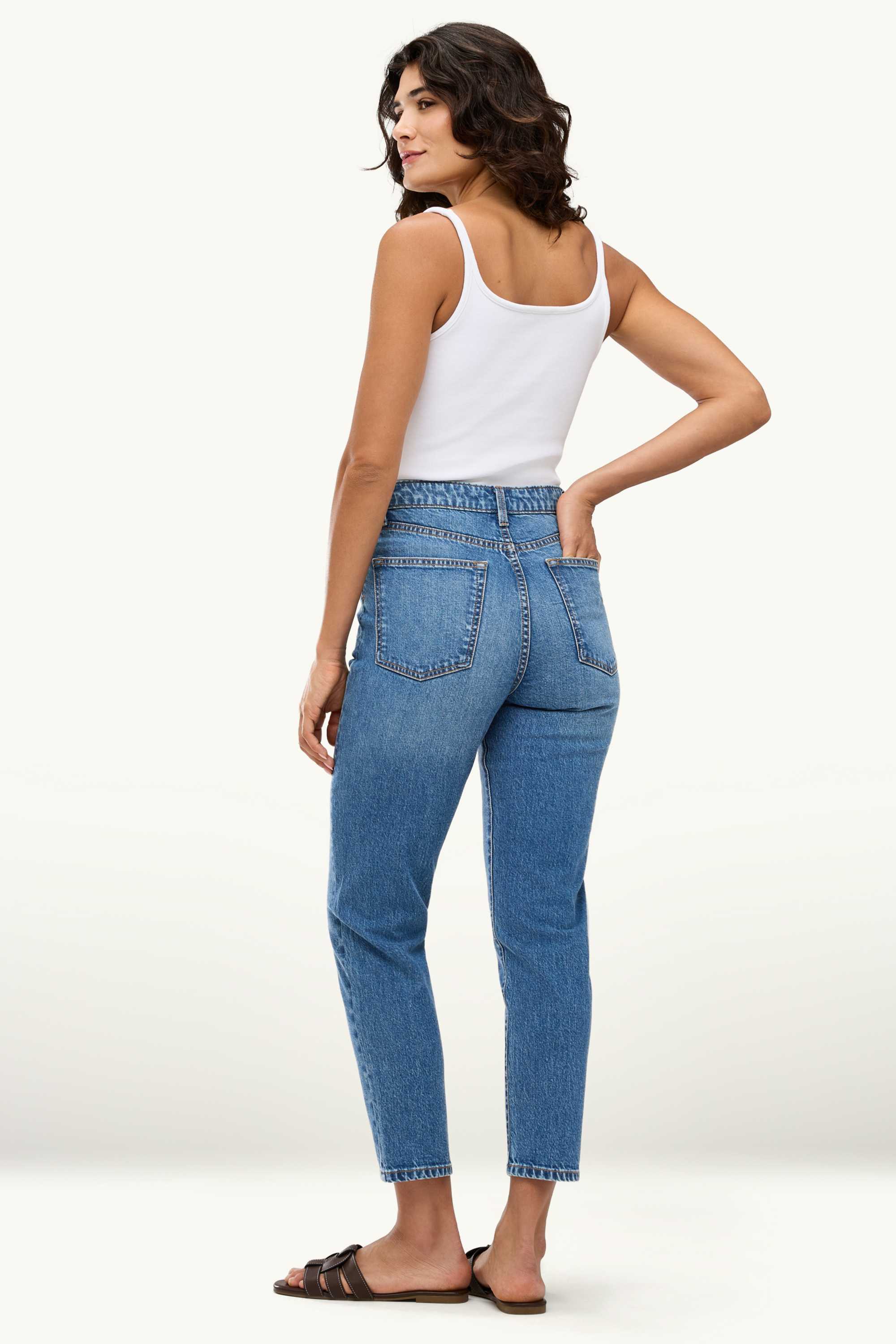 Mom jeans - high waist blue denim