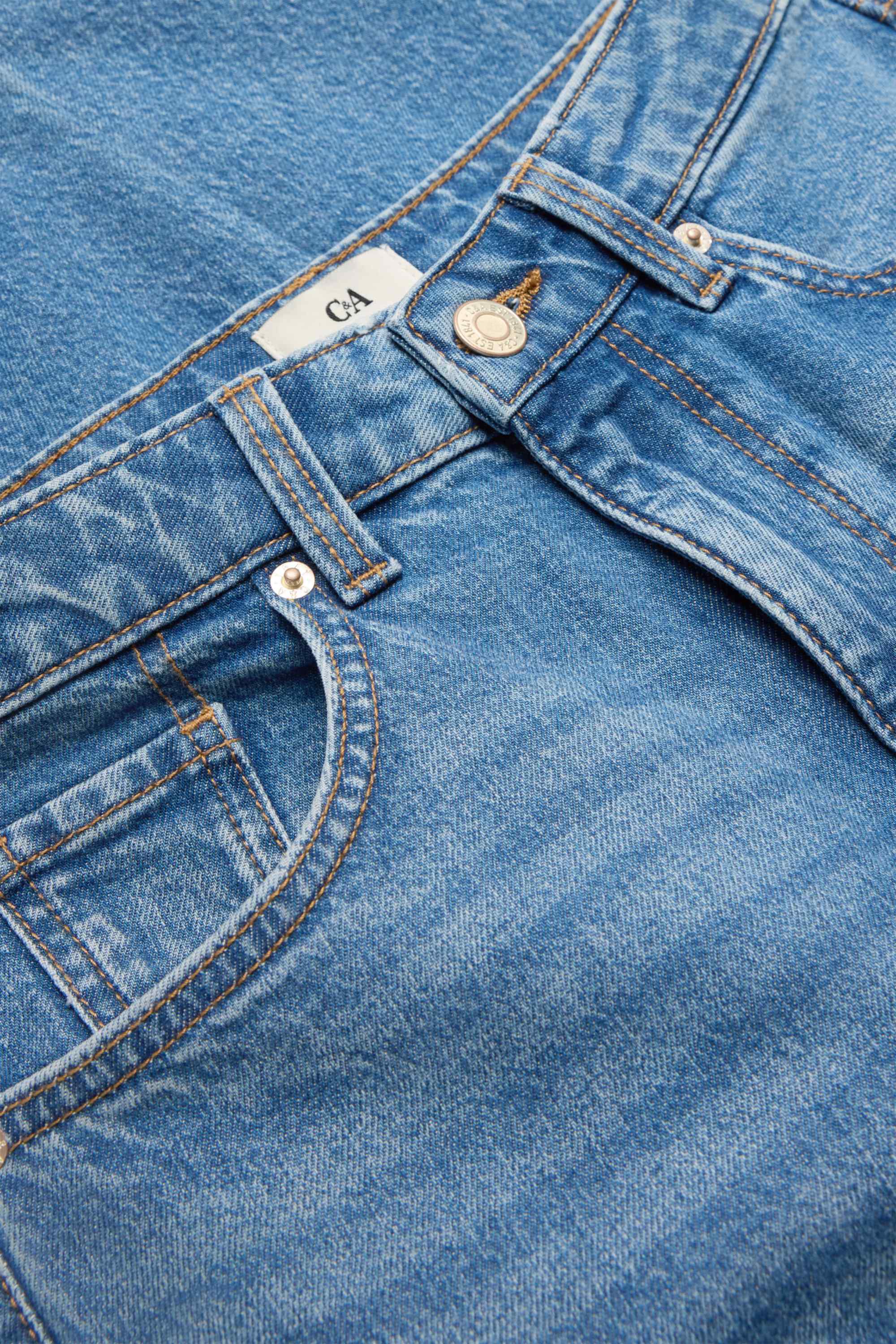 Mom jeans - high waist blue denim