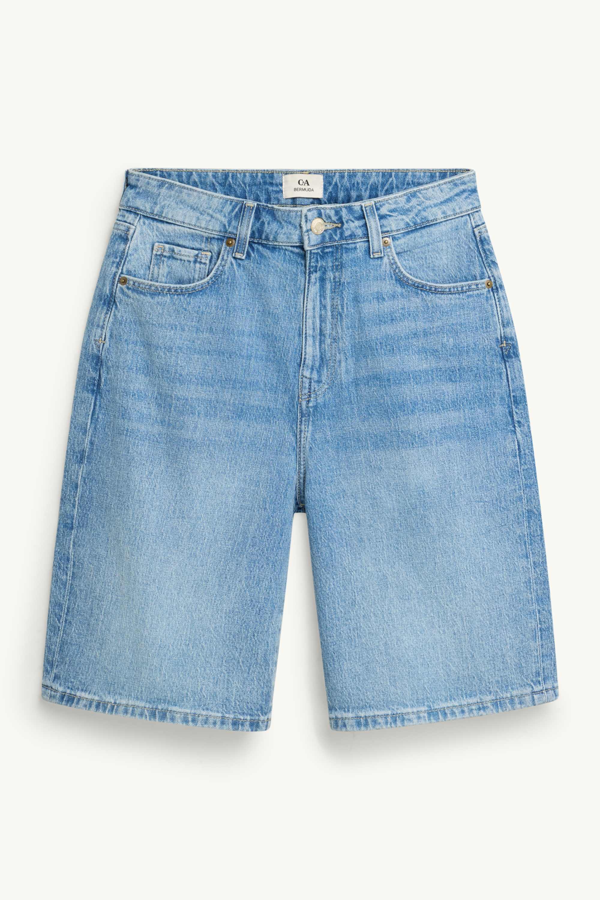 Jorts - high waist blue denim (1)