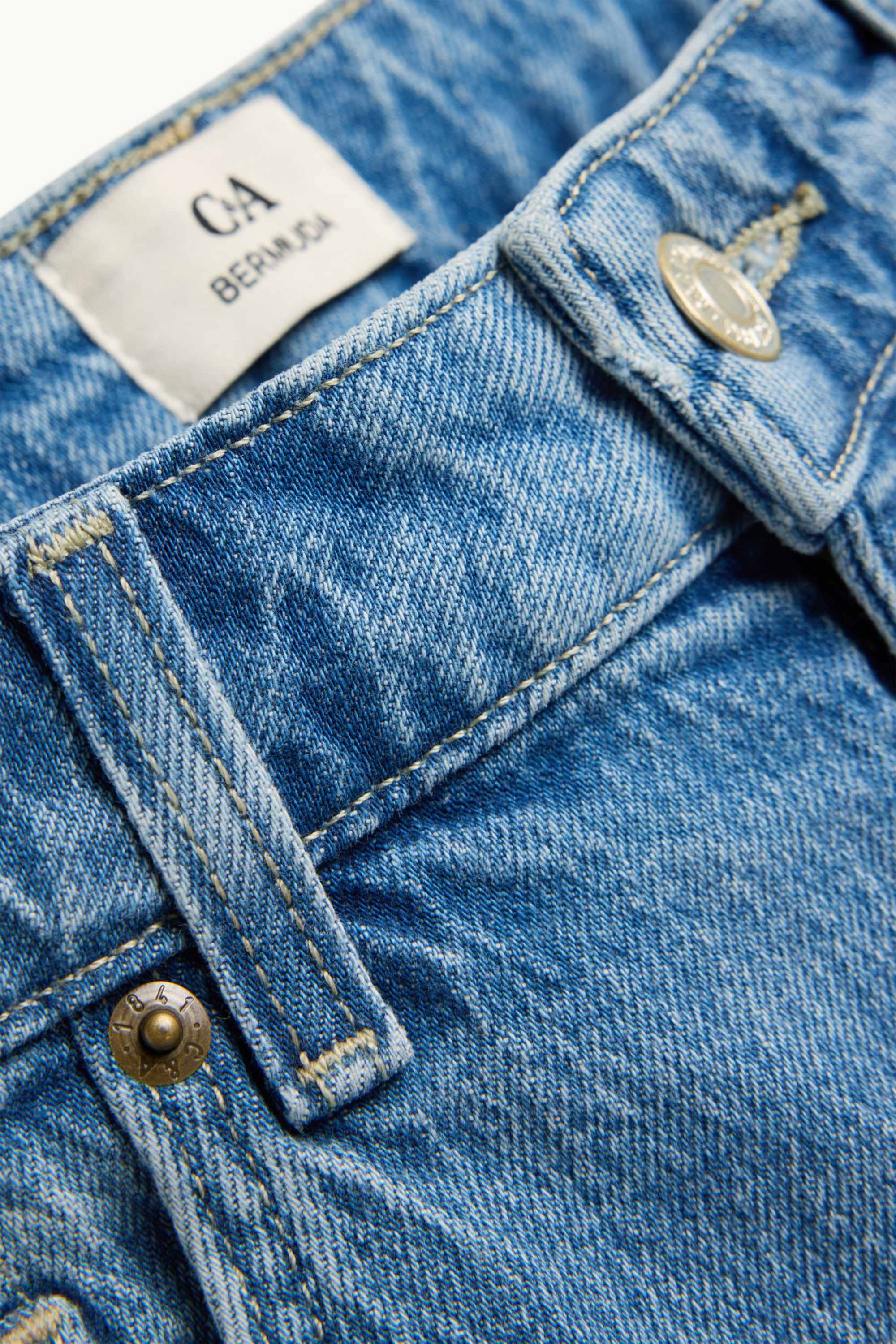 Jorts - high waist blue denim (1)