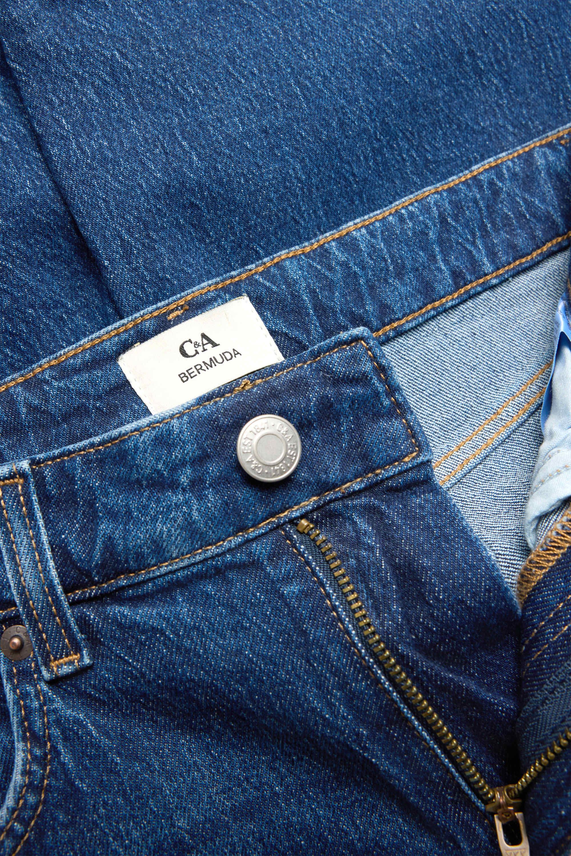 Jorts - high waist blue denim (3)