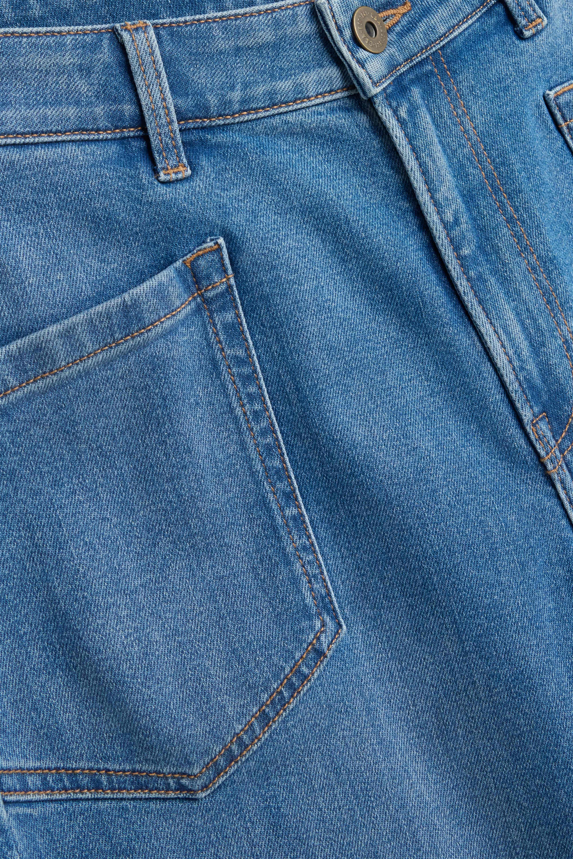 Barrel jeans - high waist blue denim