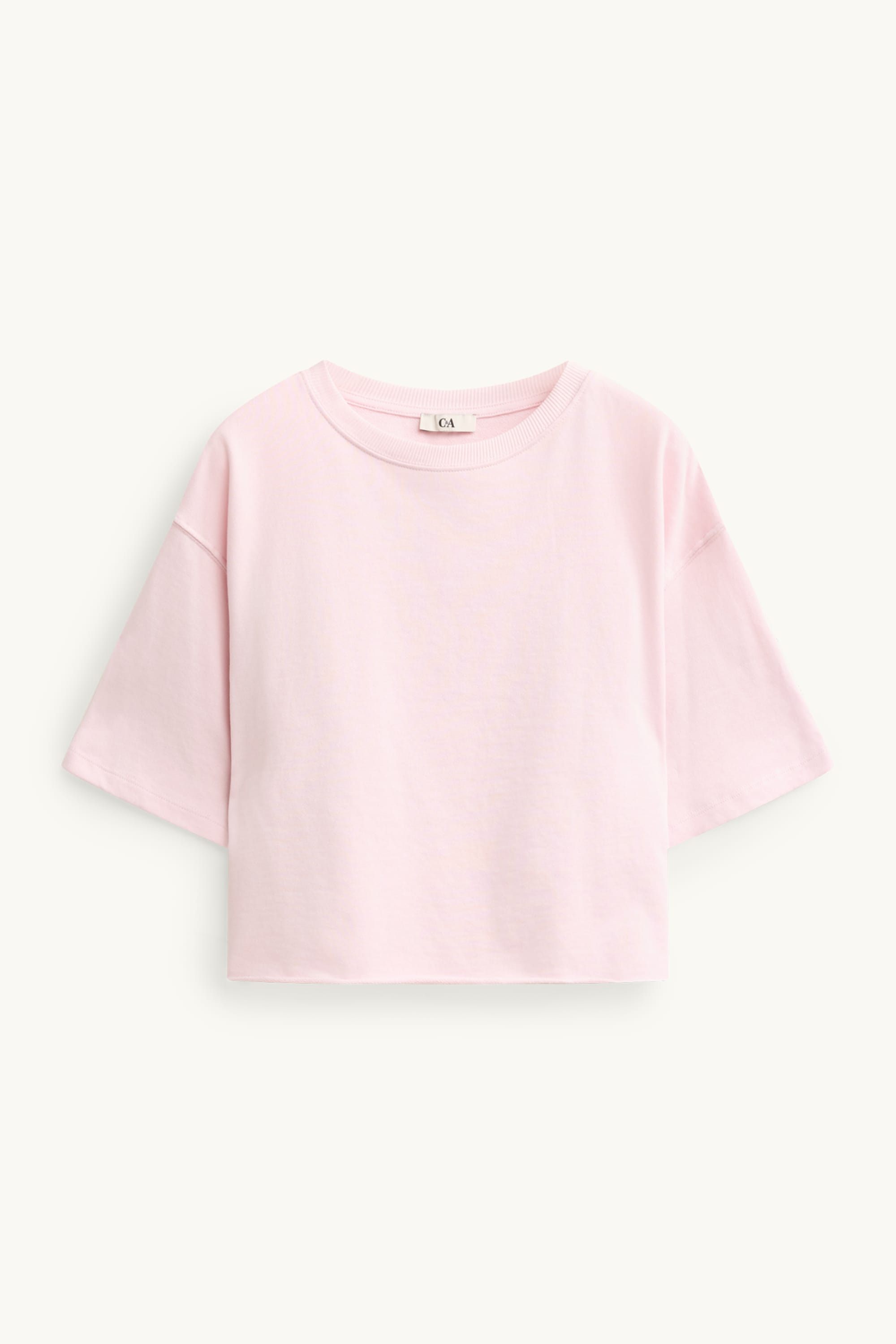 Cropped T-shirt - relaxed fit rose