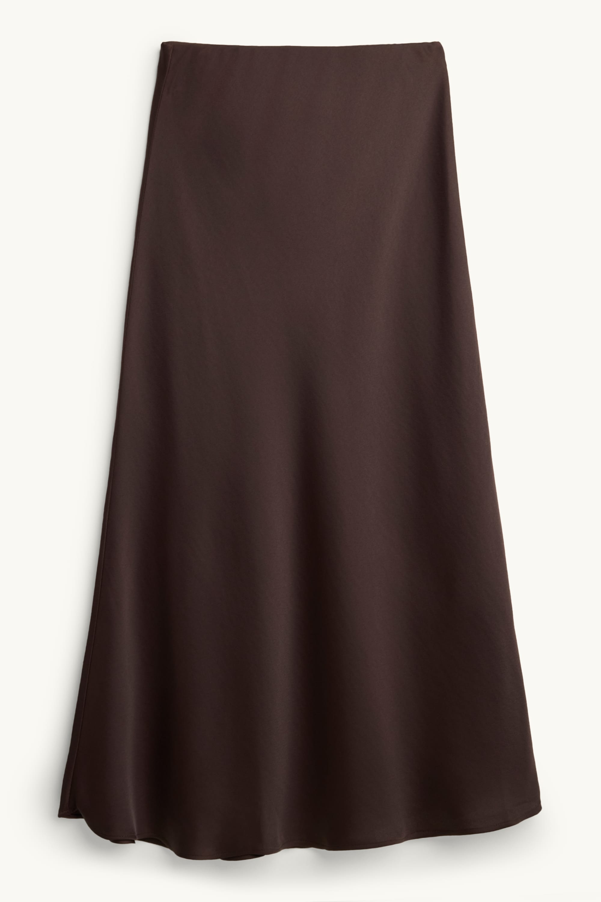 Satin skirt dark brown