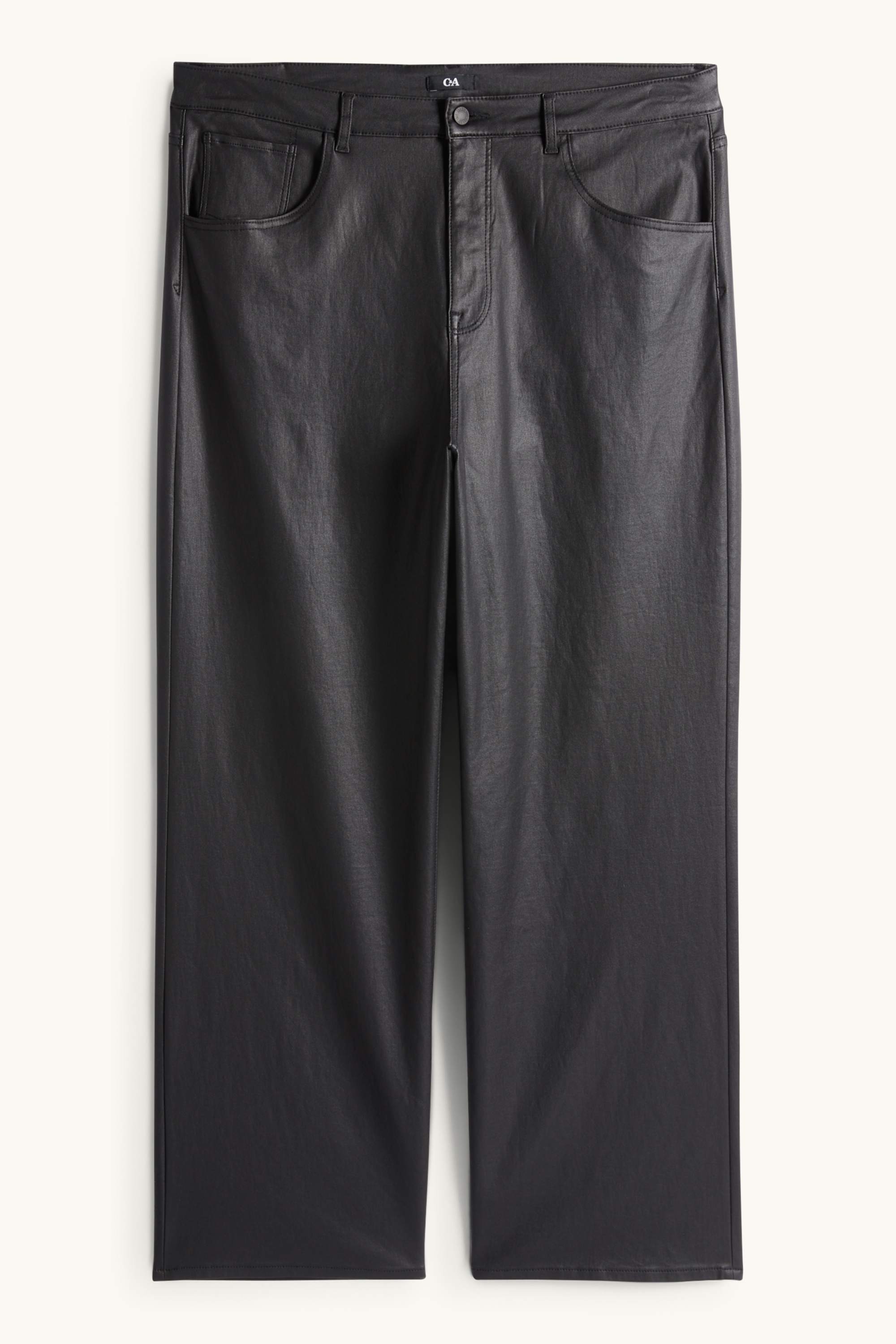 Cloth trousers - high waist - wide leg black
