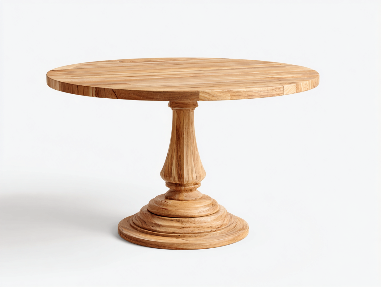 Tavolo da giardino in legno di teak 120x120x75 cm marrone naturale - stile classico per esterno
