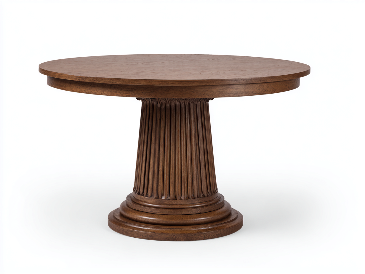 Tavolo da giardino in legno 125x125x75 cm - marrone - design classico rotondo per esterno