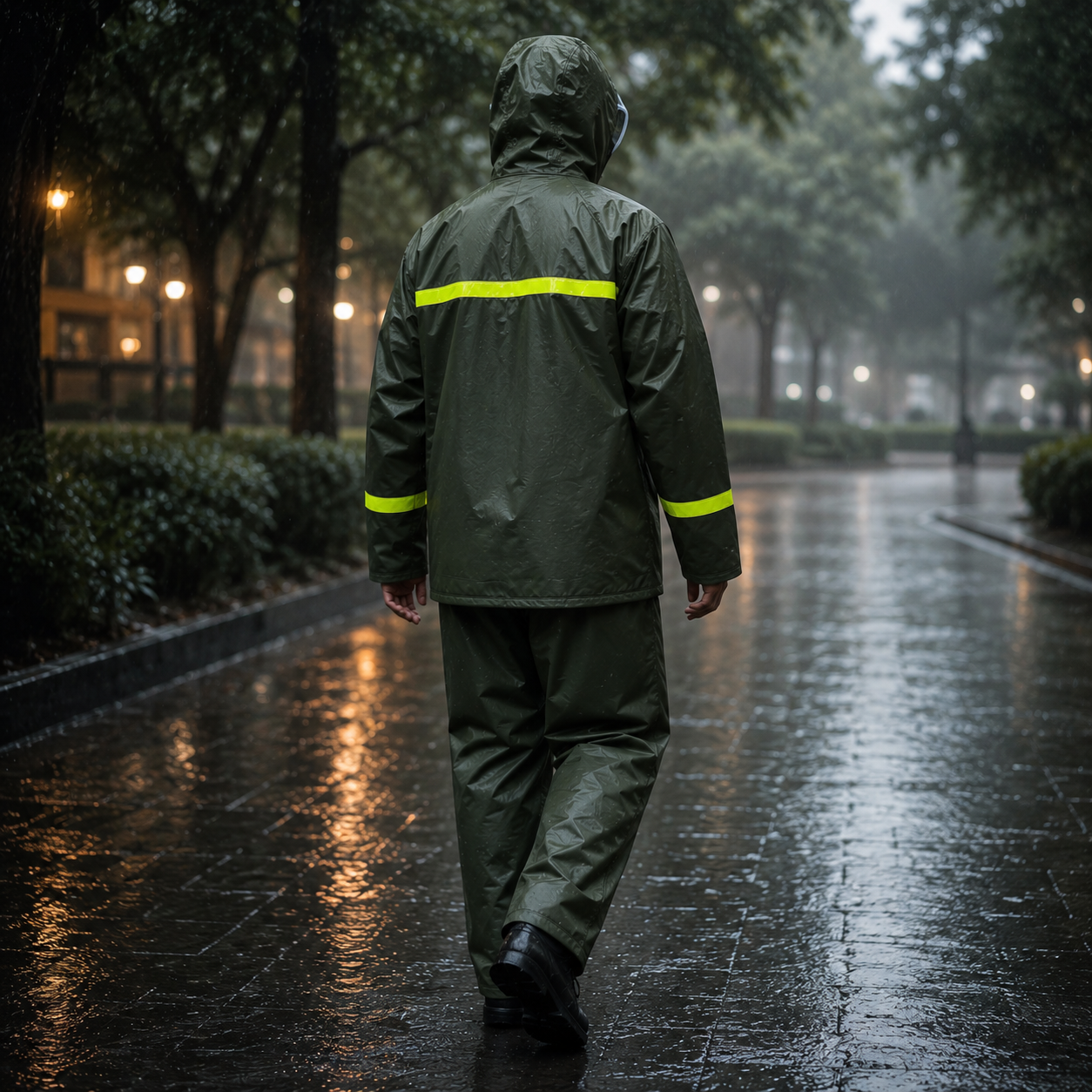 Jinxiu Paradise Regenschutz-Set, Ganzkörper-Regenmantel für Herren, E-Bike-Fahren, Lieferung, Verdickte Sicherheitsausrüstung