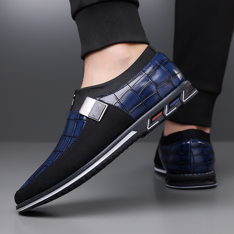 ⏰Saisonaler Abverkauf🔥Modische Herrenschuhe aus Kalbsleder im Karomuster