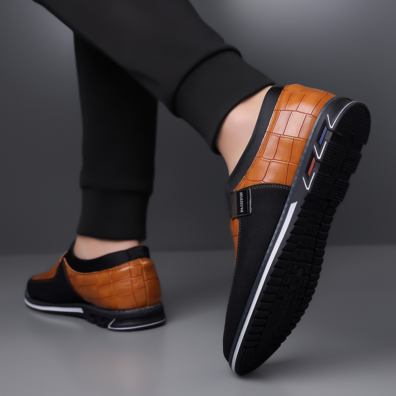 ⏰Saisonaler Abverkauf🔥Modische Herrenschuhe aus Kalbsleder im Karomuster
