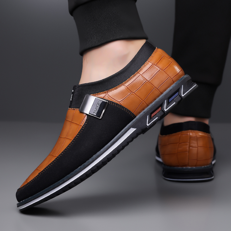 ⏰Saisonaler Abverkauf🔥Modische Herrenschuhe aus Kalbsleder im Karomuster