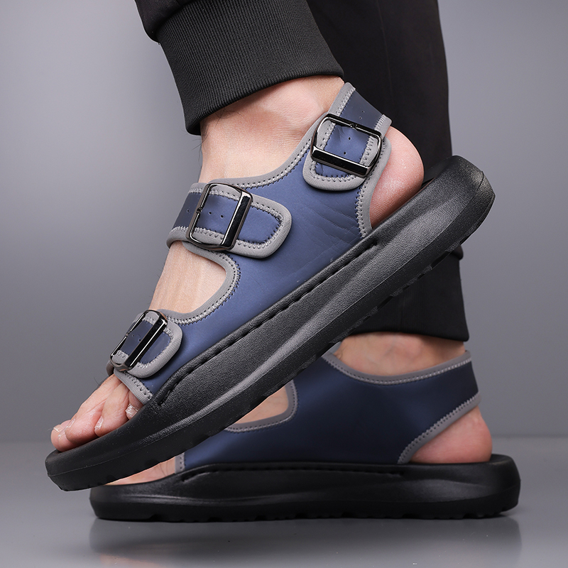 Strandsandalen aus Kalbsleder für Herren