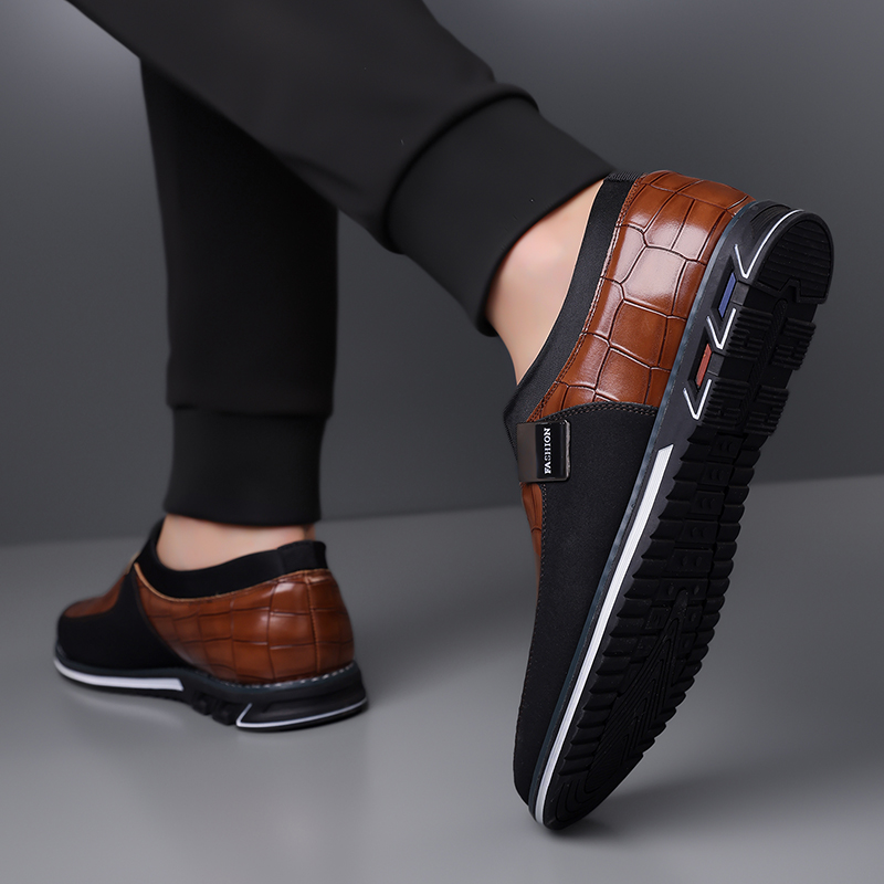 ⏰Saisonaler Abverkauf🔥Modische Herrenschuhe aus Kalbsleder im Karomuster