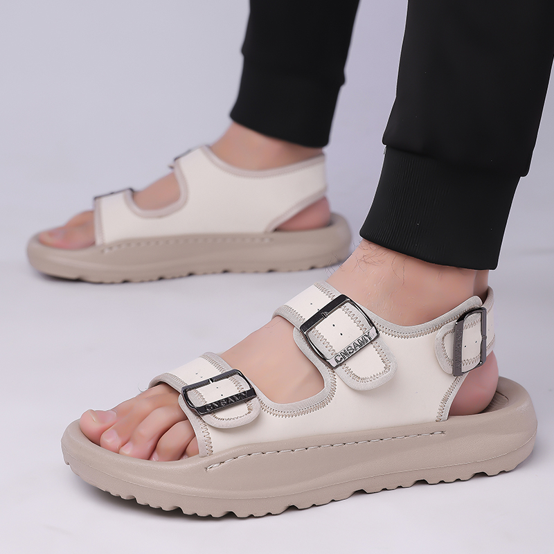 Strandsandalen aus Kalbsleder für Herren