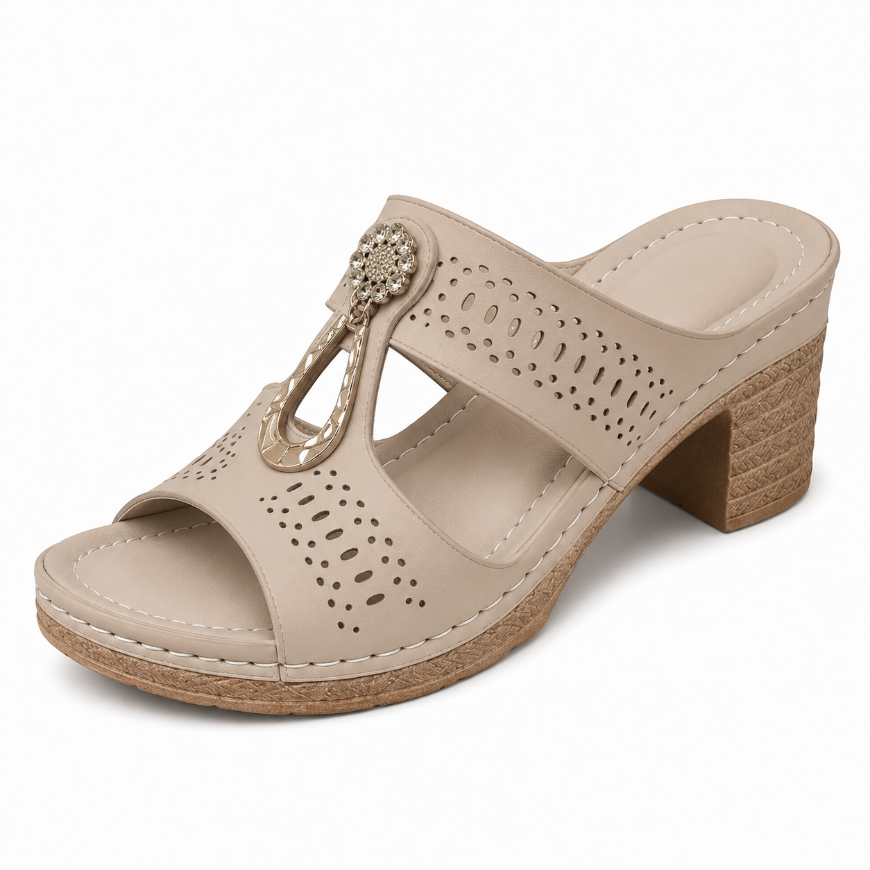 Livia | Komfortable Damen-Sandaletten mit Schmuckdetail
