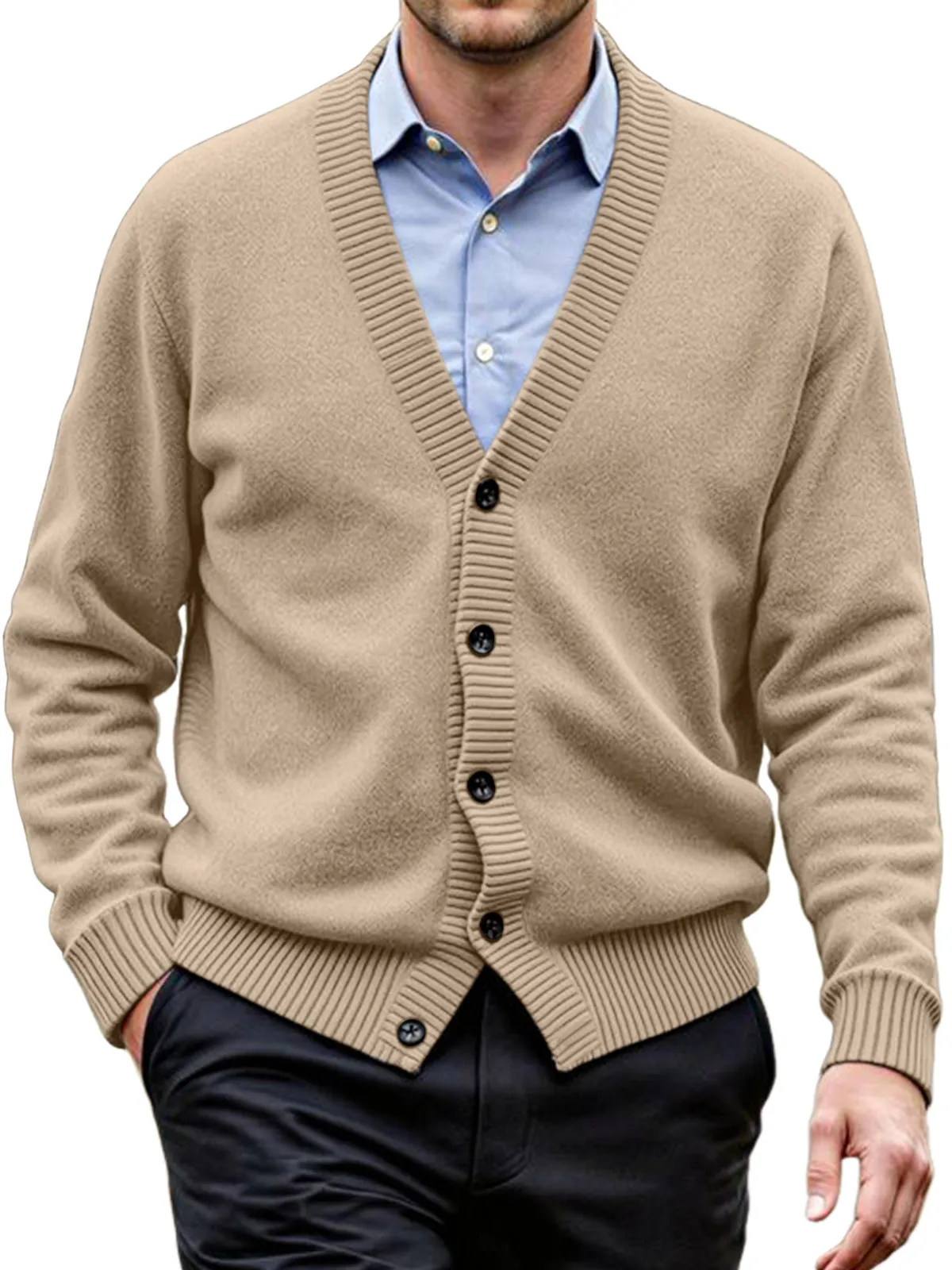 ⏰Saisonaler Abverkauf🔥Herren-Strickjacke, einfarbig, für den Alltag