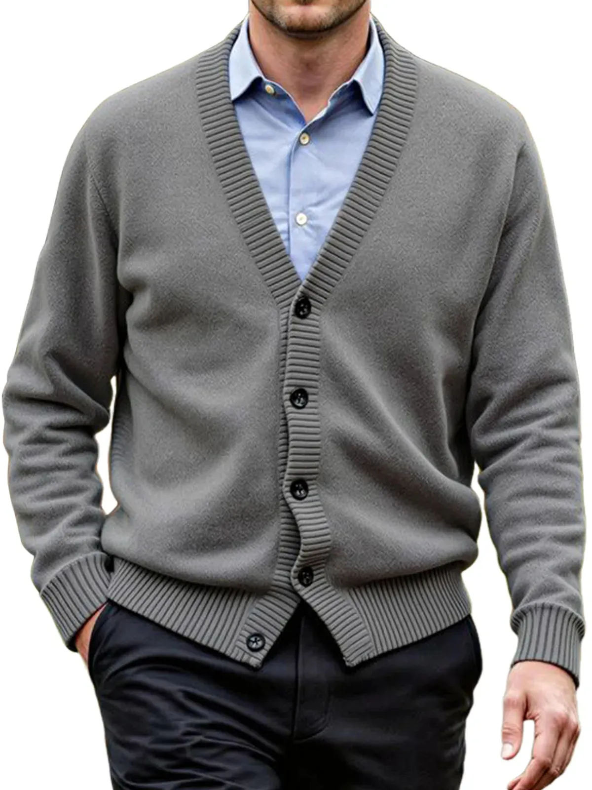 ⏰Saisonaler Abverkauf🔥Herren-Strickjacke, einfarbig, für den Alltag