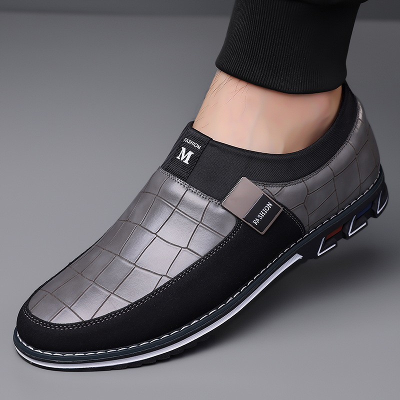 ⏰Saisonaler Abverkauf🔥Modische Herrenschuhe aus Kalbsleder im Karomuster