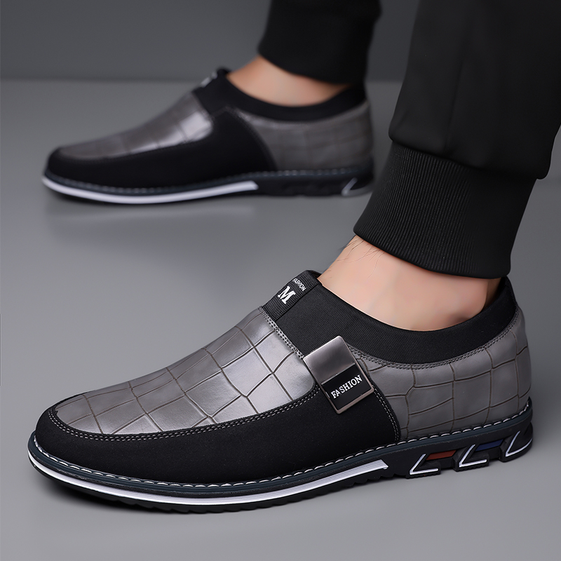 ⏰Saisonaler Abverkauf🔥Modische Herrenschuhe aus Kalbsleder im Karomuster