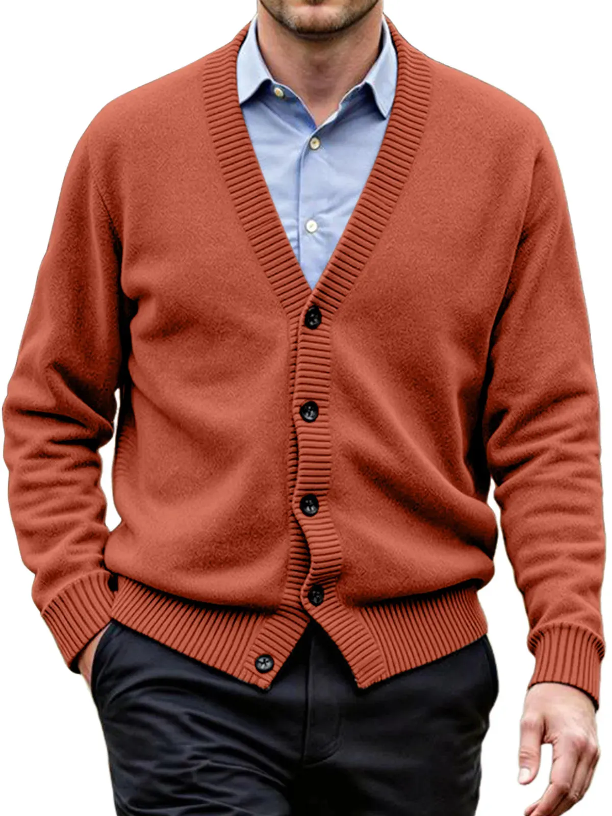 ⏰Saisonaler Abverkauf🔥Herren-Strickjacke, einfarbig, für den Alltag