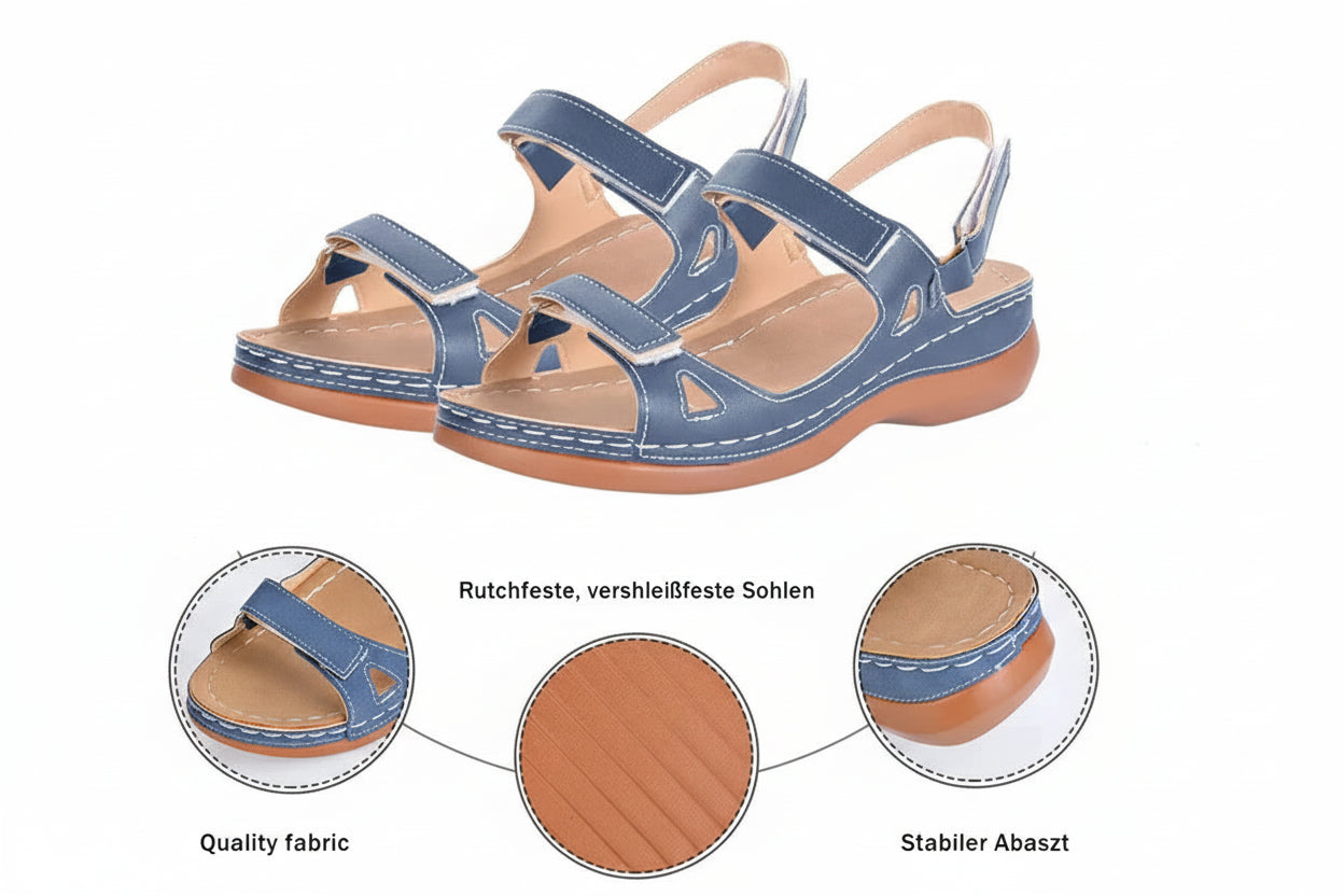 Retro-Sandalen mit Orthopädischem Komfort