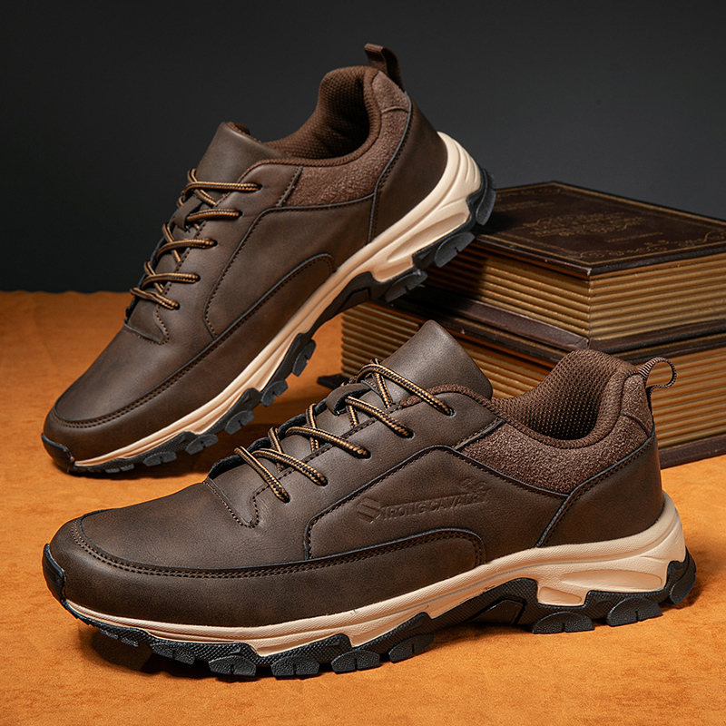 👟 Herren Komfort-Lederschuhe mit Fußgewölbestütze & Stoßdämpfung – Bequeme Sneaker für Alltag und Freizeit