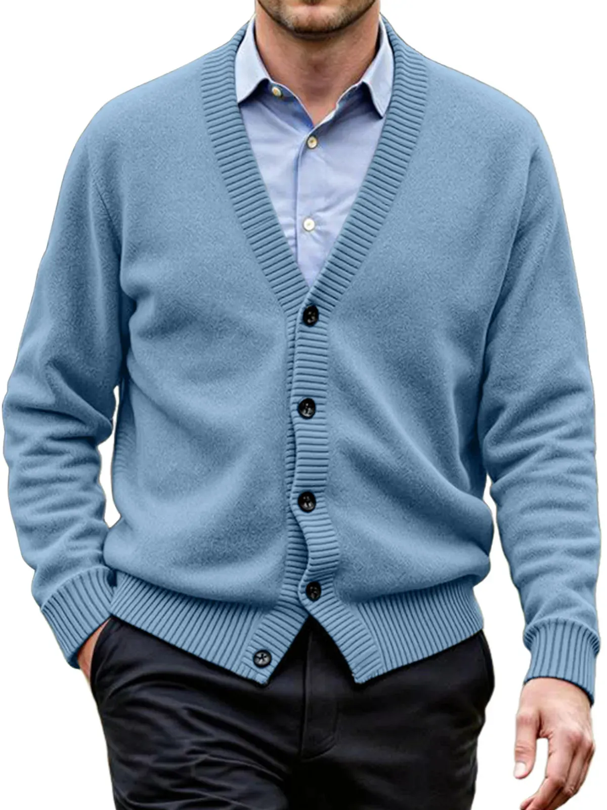 ⏰Saisonaler Abverkauf🔥Herren-Strickjacke, einfarbig, für den Alltag
