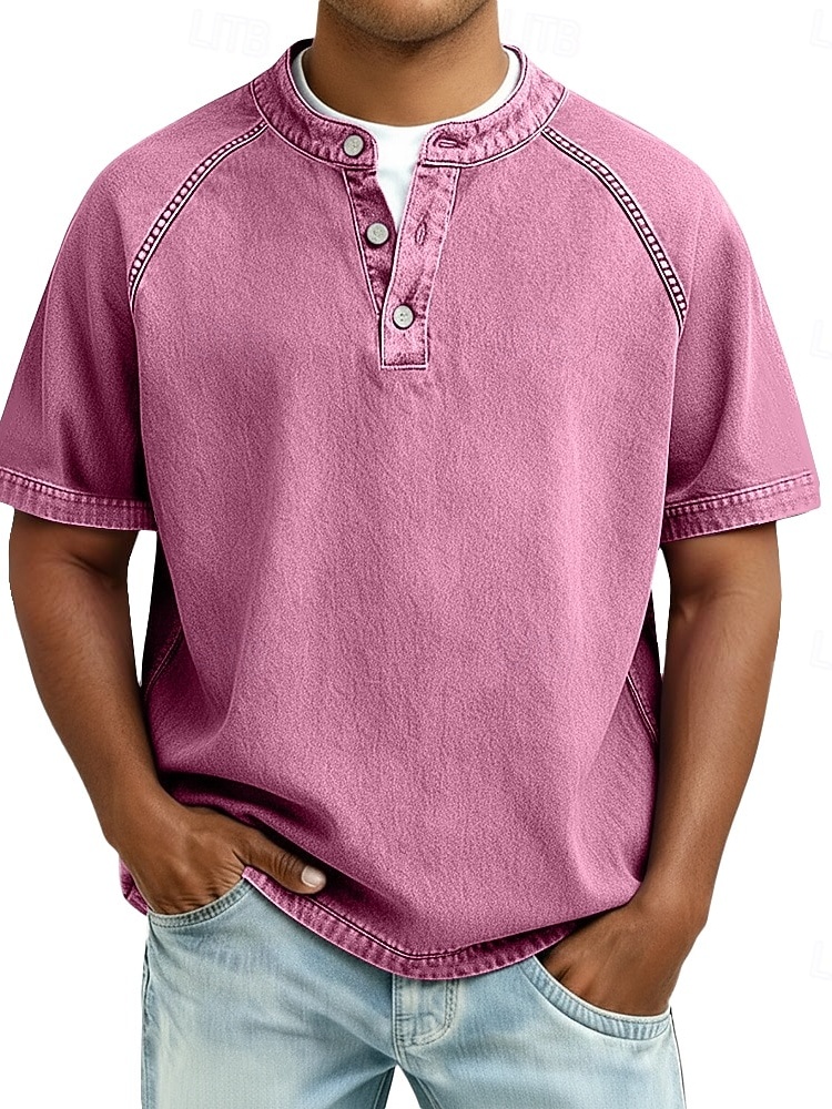 Männer können von diesem kuscheligen Henley-Shirt gar nicht genug bekommen