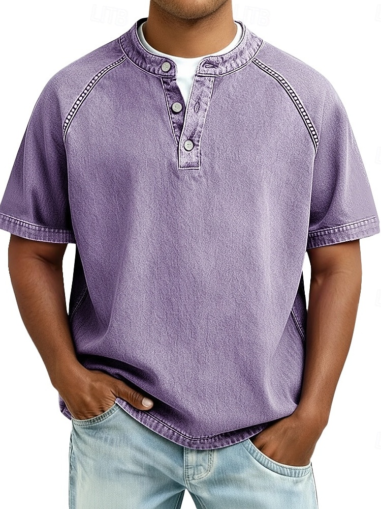 Männer können von diesem kuscheligen Henley-Shirt gar nicht genug bekommen