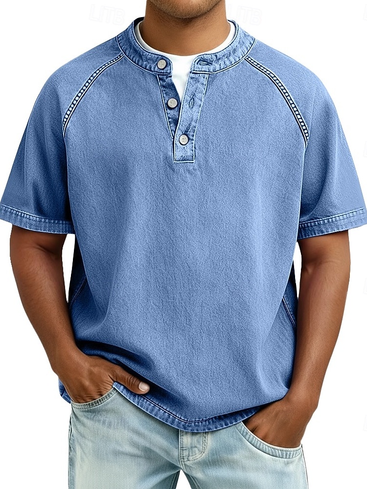 Männer können von diesem kuscheligen Henley-Shirt gar nicht genug bekommen