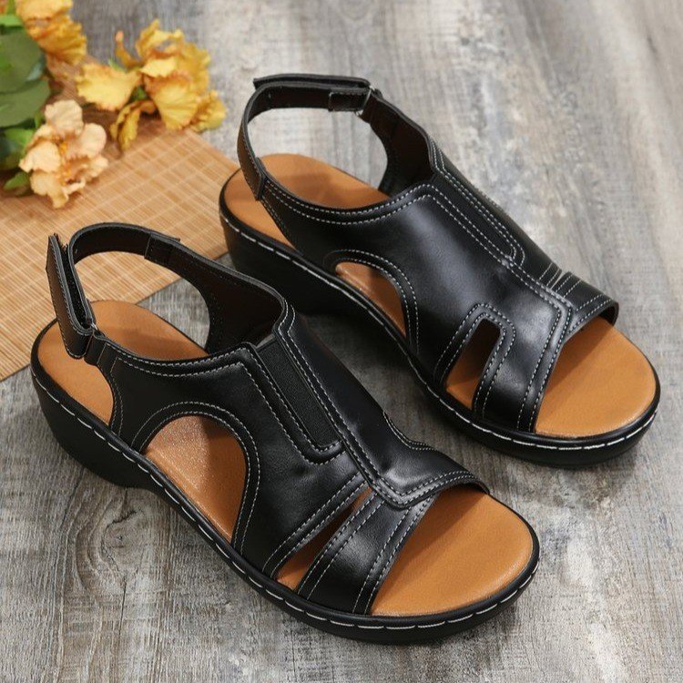 🎁 Sonderangebot am letzten Tag: 70 % Rabatt 🎁 Orthopädische Keilabsatz-Sandalen für Damen, Sommer 2026, aus Premium-Leder