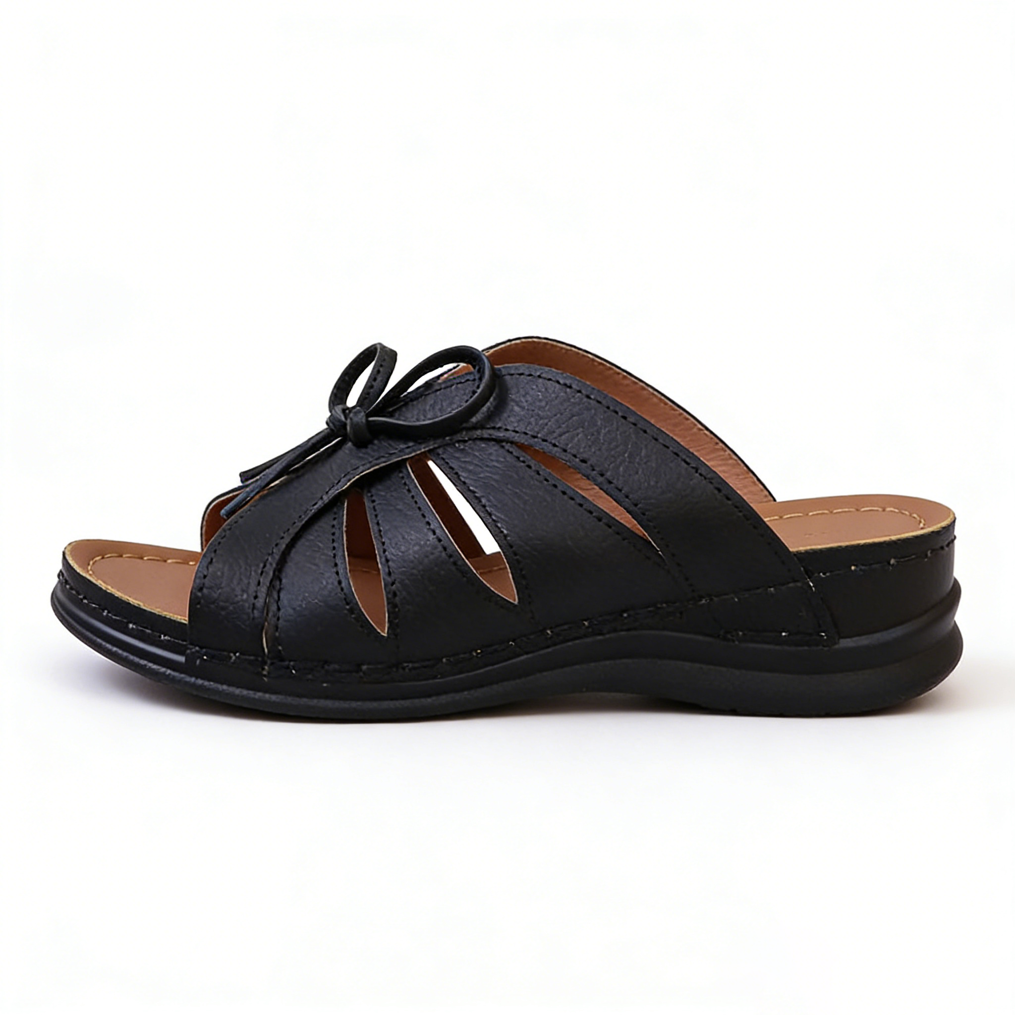 Damen-Sandalen mit weicher Sohle und Keilabsatz, leichte Reisesandalen, Sandalen für festliche Anlässe, Sandalen mit Fußgewölbestütze und Keilabsatz