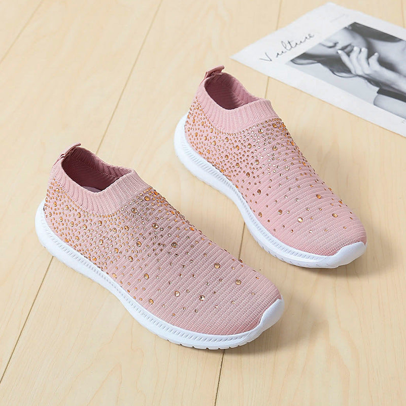 CRYSTAL | ORTHOPÄDISCHE SLIP-ON-SNEAKERS MIT STRASSSTEINEN