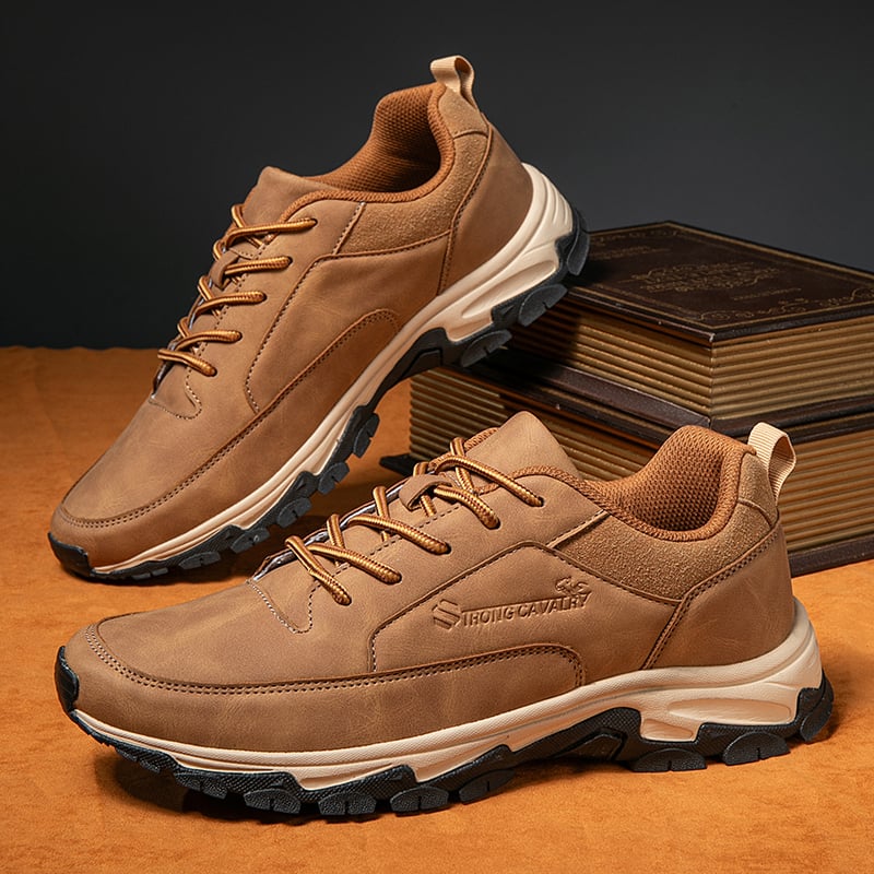 👟 Herren Komfort-Lederschuhe mit Fußgewölbestütze & Stoßdämpfung – Bequeme Sneaker für Alltag und Freizeit