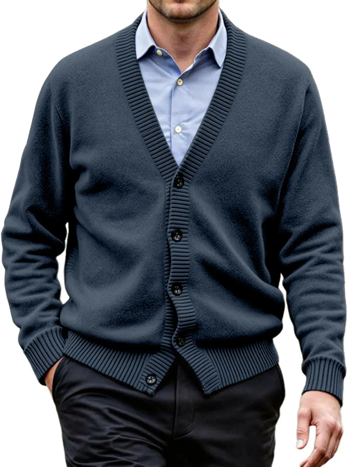 ⏰Saisonaler Abverkauf🔥Herren-Strickjacke, einfarbig, für den Alltag