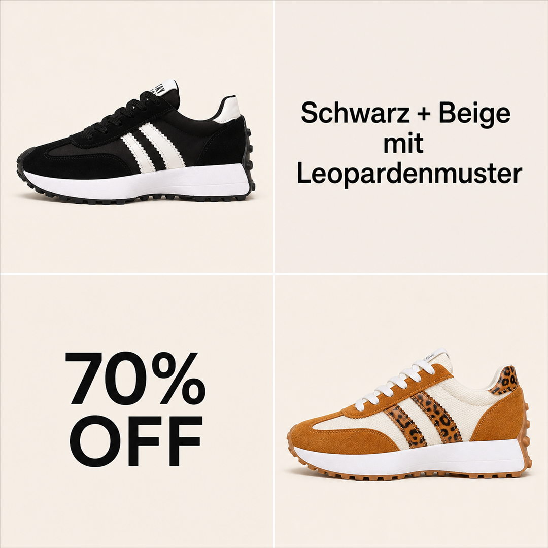 Schwarz + Beige mit Leopardenmuster